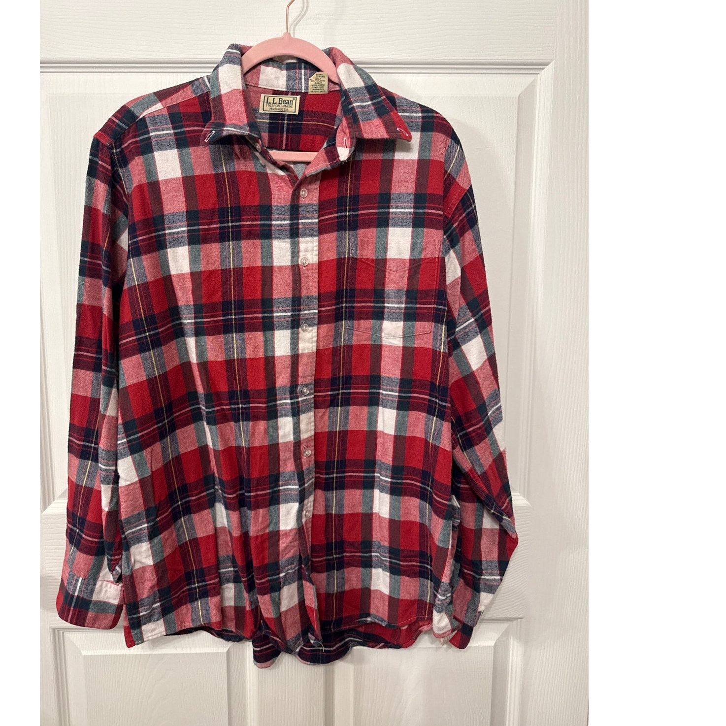 L.L. Bean L.L. Bean Freeport Maine Plaid Flannel Button Men's Shirt, L Size US L / EU 52-54 / 3 - 1 Thumbnail