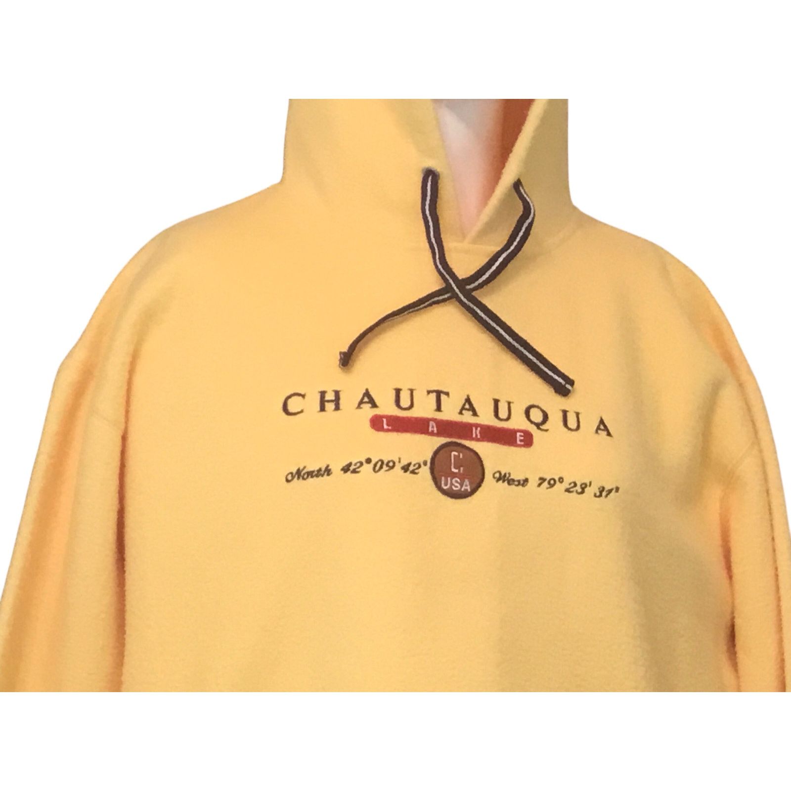 Other Chautauqua Lake Hoodie Size Medium Yellow Fleece Handwarmer Size M / US 6-8 / IT 42-44 - 2 Thumbnail