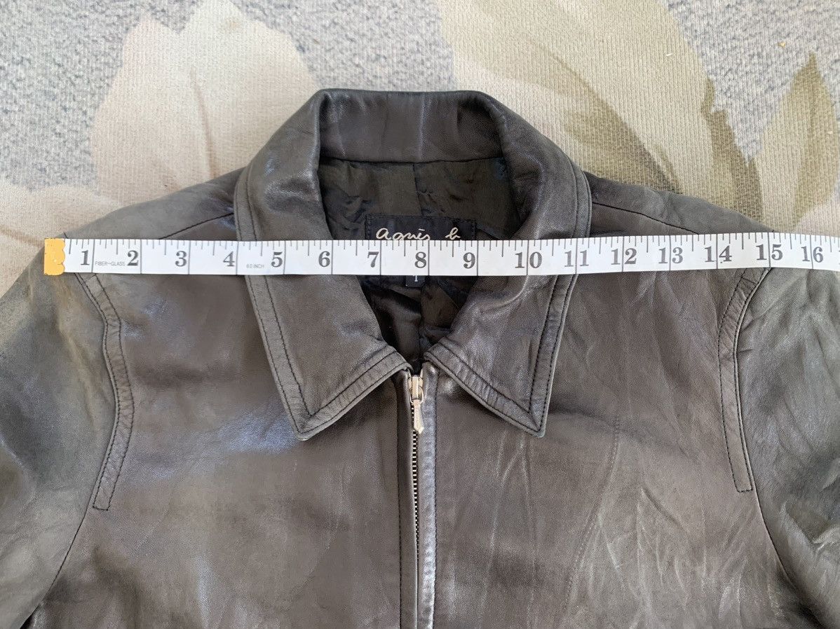 agnes b. Sun Faded Agnes B Special Leather Jacket Riri Zipper Size S / US 4 / IT 40 - 14 Thumbnail
