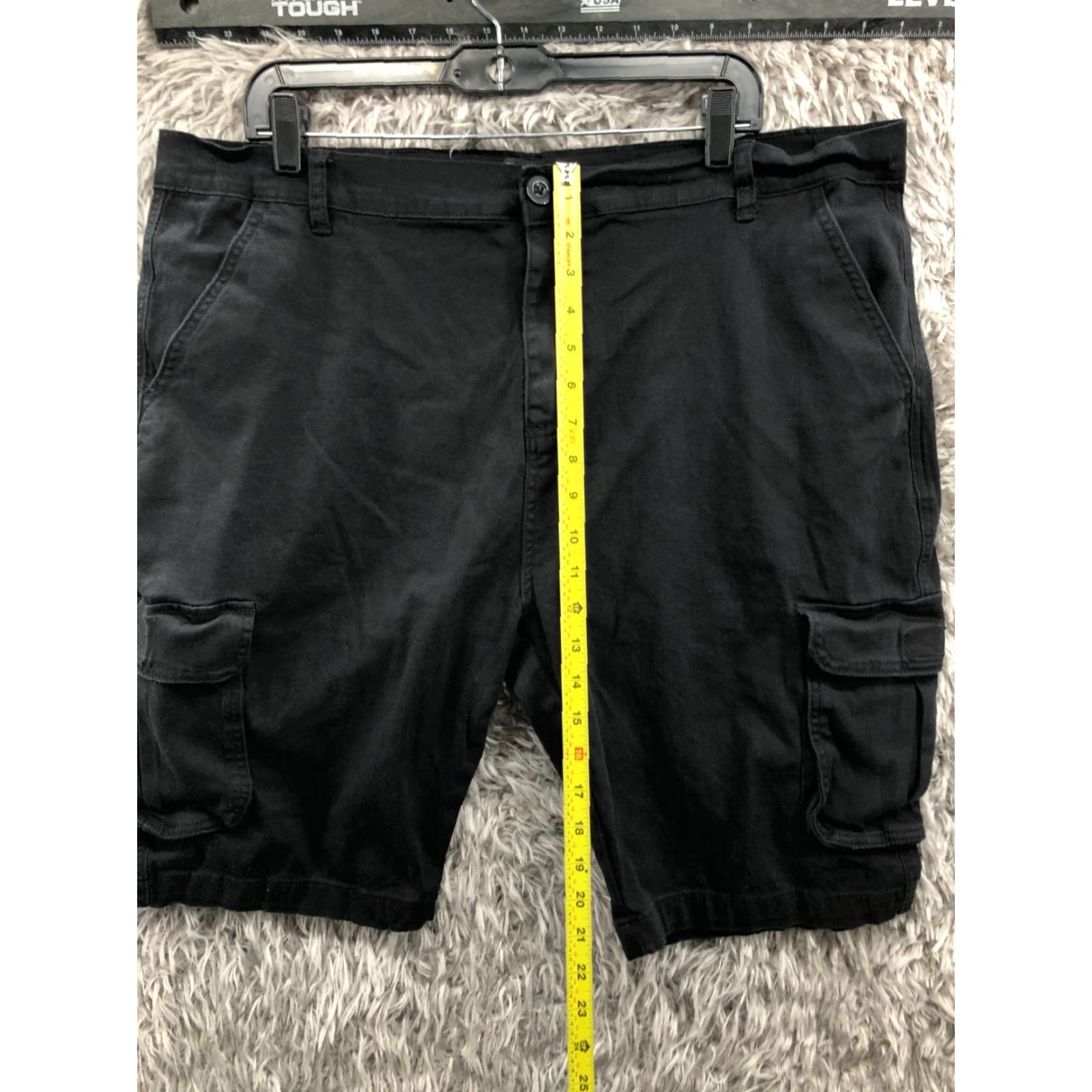 Vintage Blu Rock Cargo Chino Shorts Mens Regular 42 Belt Loops 5-Pocket Dark Wash Black Stretch Size US 42 / EU 58 - 3 Thumbnail