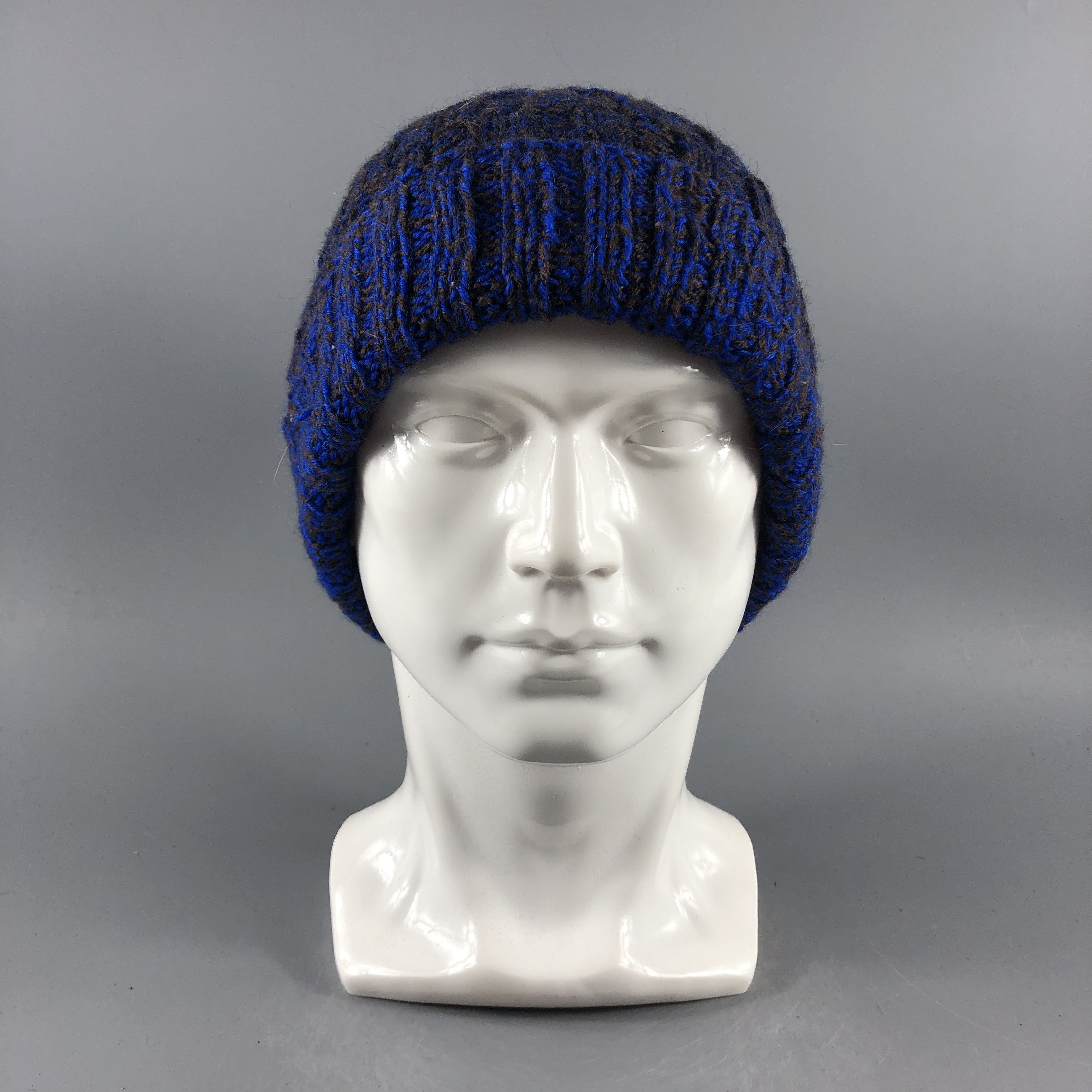 image of Vintage Unknown Tricolor Ribbed Knit Beanie Snow Hat Snow Cap -D060, Men's
