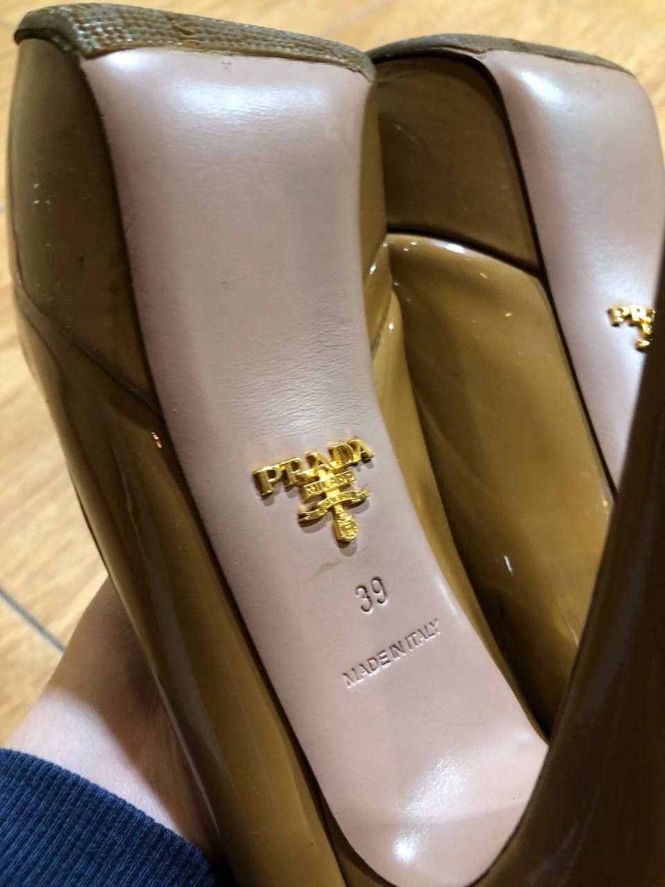 Prada PRADA Luxury Patent Leather Peep Toe Stiletto Heels Platform Size US 9 / IT 39 - 2 Thumbnail