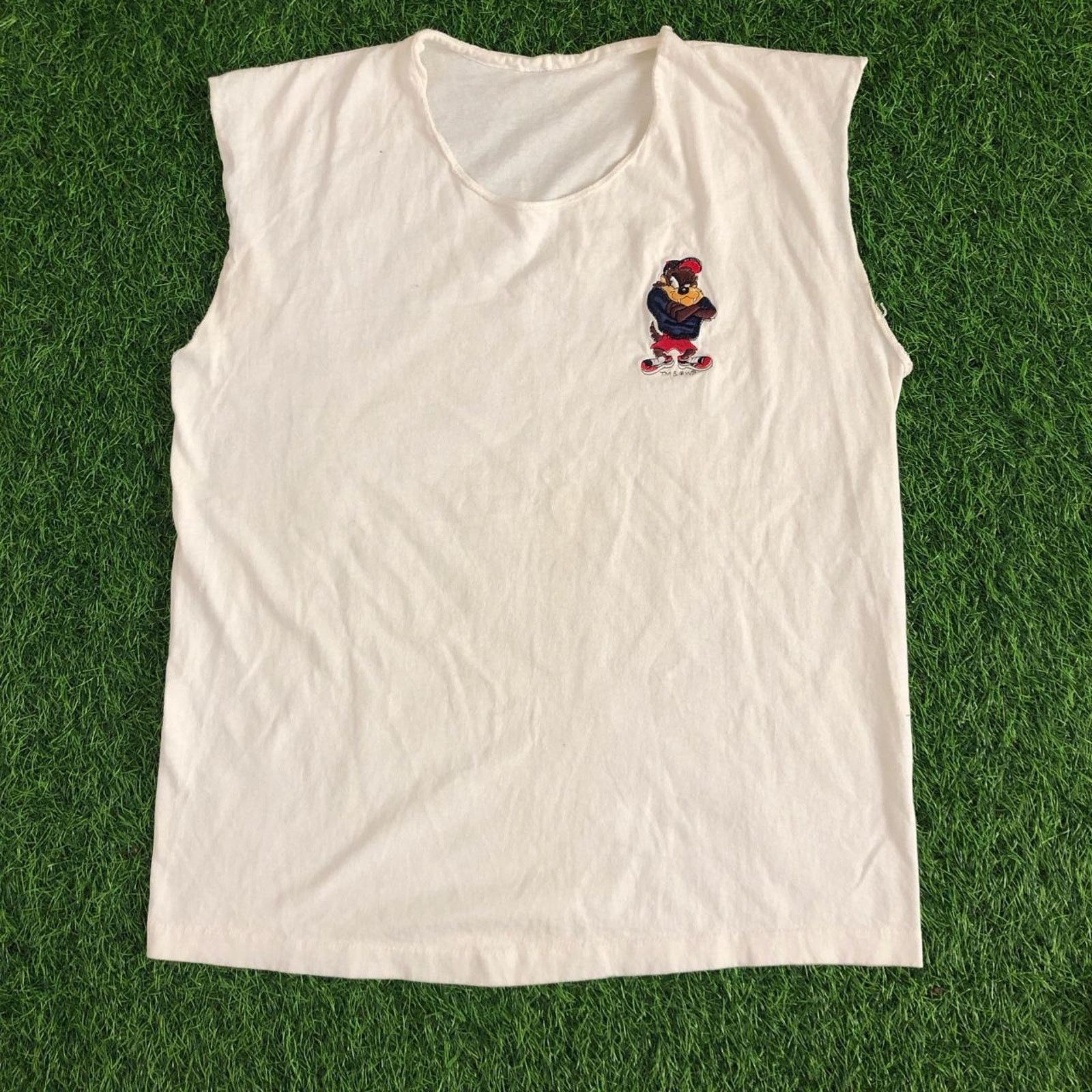 Other White Vintage Embroidered Tasmanian Devil Graphic Tank Top Size US L / EU 52-54 / 3 - 1 Thumbnail