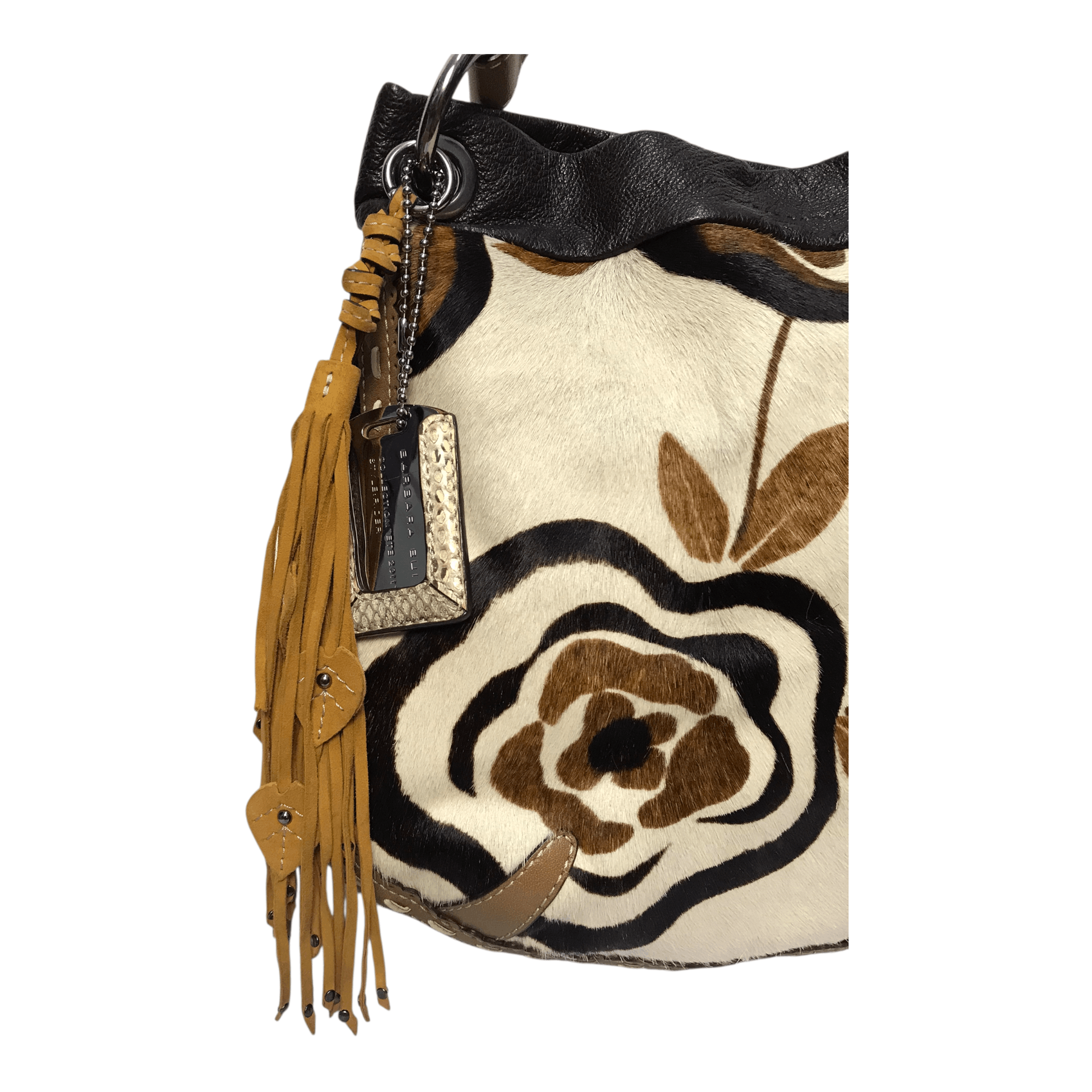 Barbara Bui 2011 Barbara Bui Suede Leather Style Fur HandBag Size ONE SIZE - 4 Thumbnail