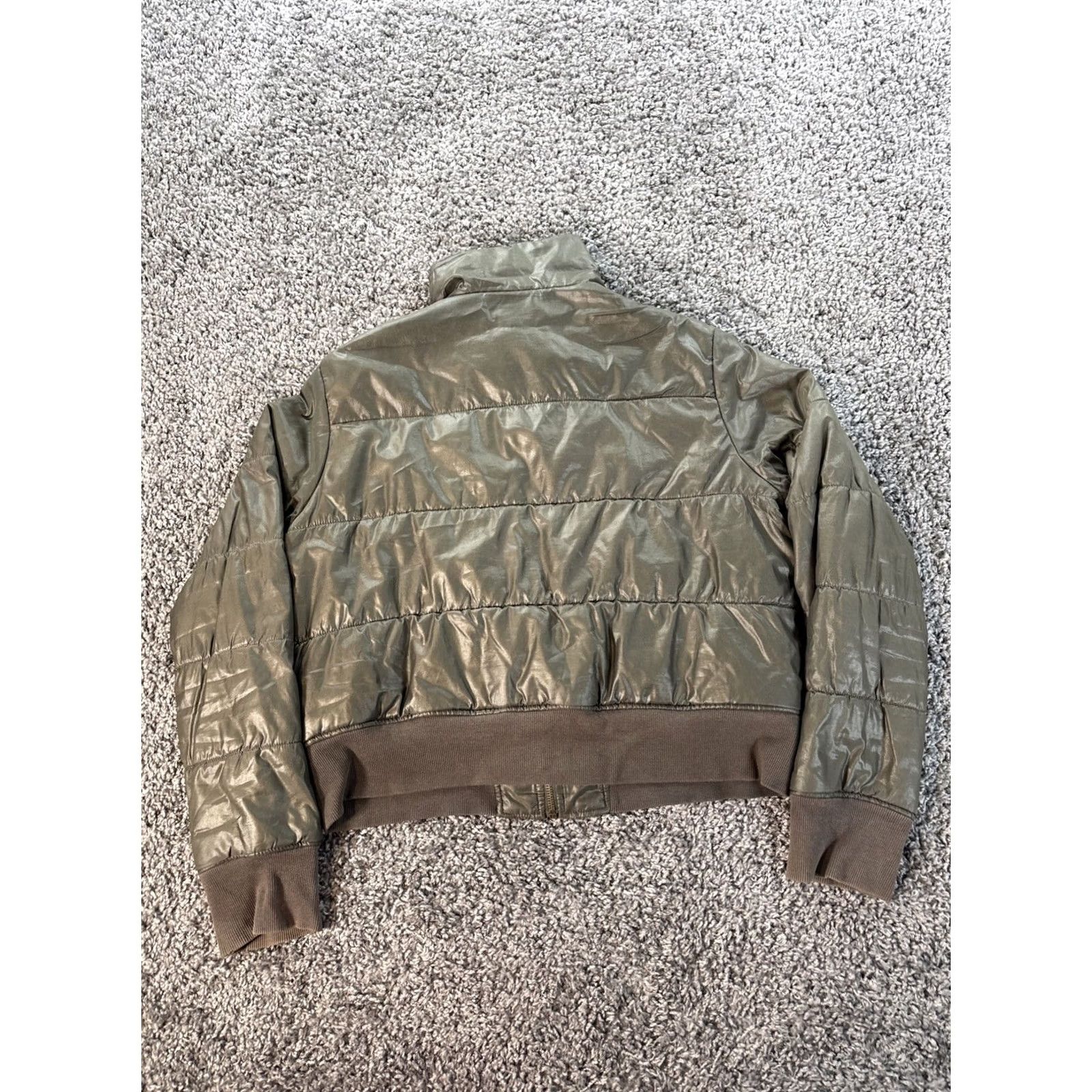 Vintage VINTAGE Bomber Jacket Womens XL Brown 90s Puffer Military Nylon Lining Nylon Outer Shell Size XL / US 12-14 / IT 48-50 - 5 Thumbnail