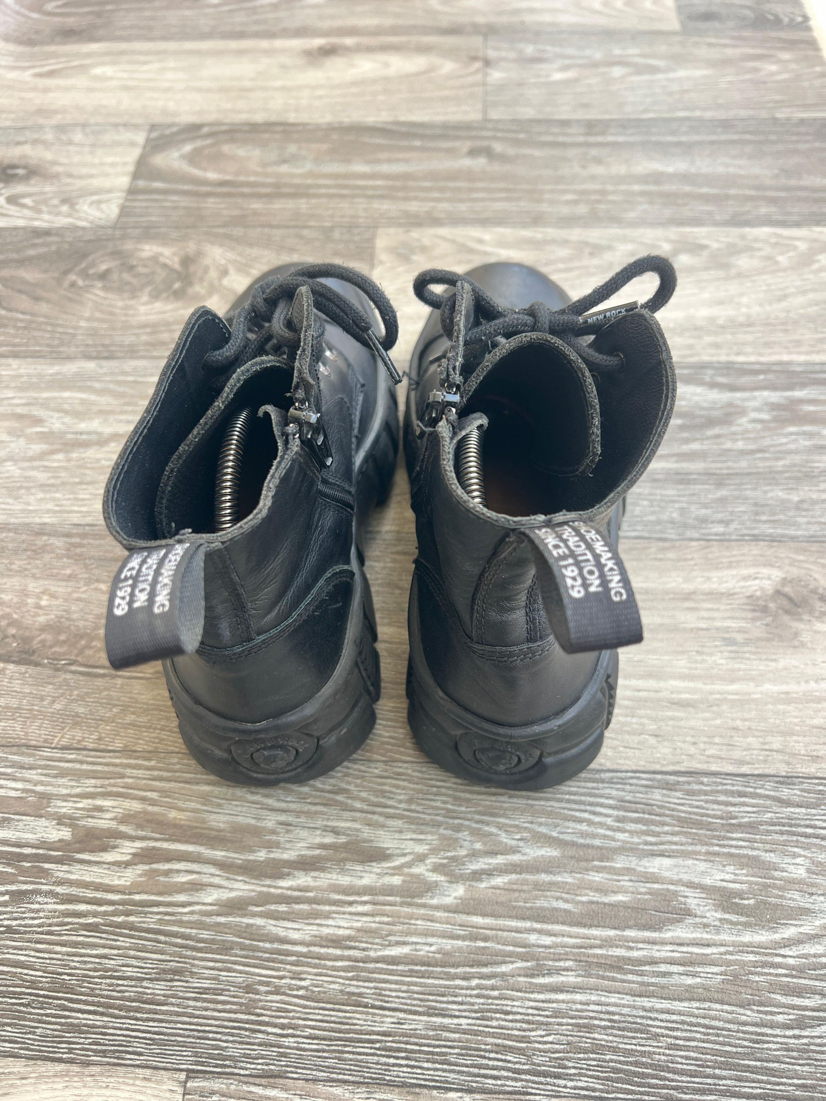 New Rock New Rock Black Leather Boots Size US 7 / EU 40 - 6 Thumbnail