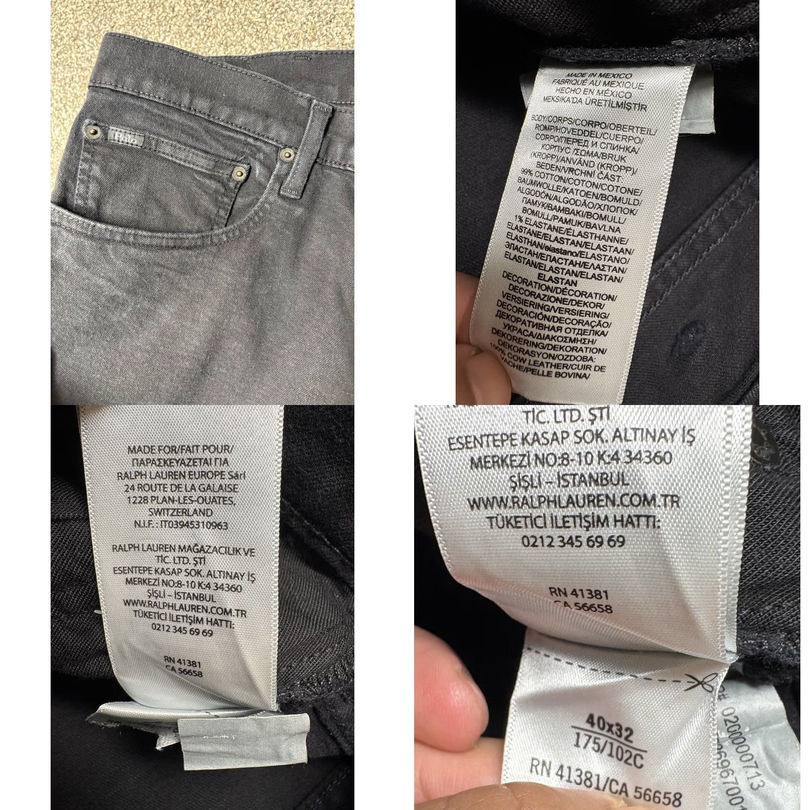 Polo Ralph Lauren Polo Ralph Lauren Jeans Mens 40x32 Black Varick Slim Straight Stretch Denim Size US L / EU 52-54 / 3 - 8 Thumbnail