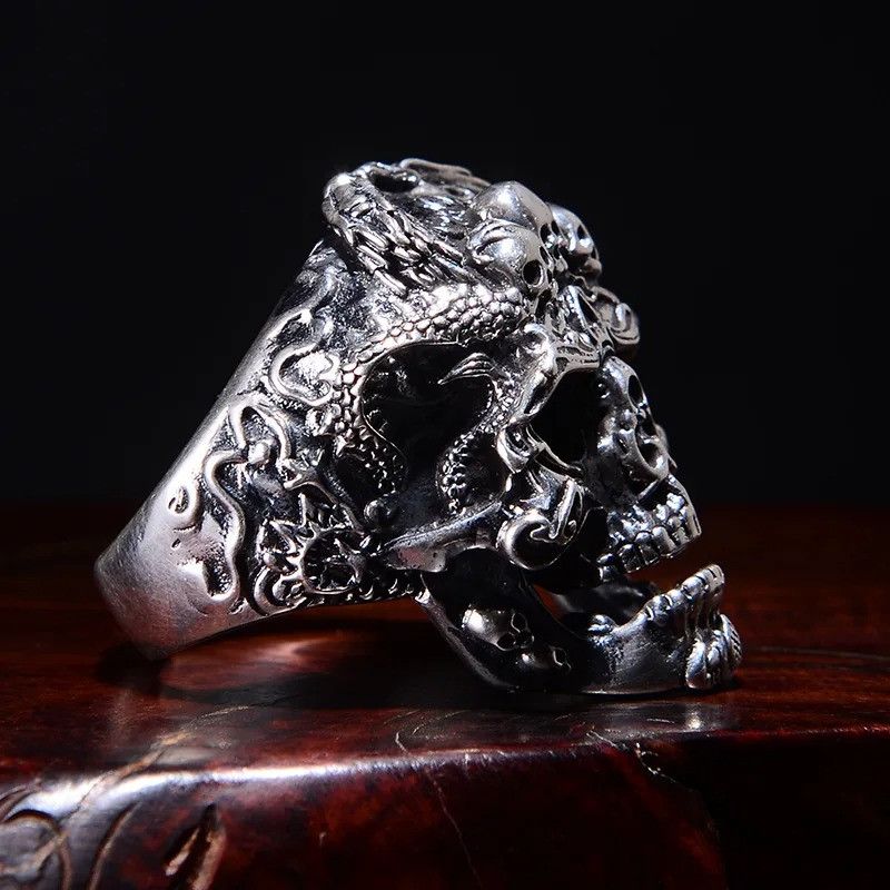 Japanese Brand × Jewelry × Vintage Retro Skull Ring Size ONE SIZE - 3 Thumbnail