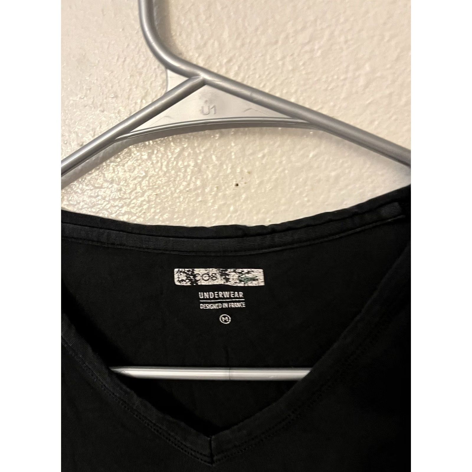 Lacoste Lacoste Black V-Neck Men's T-shirt Size Medium Lounge Basic Tee Size US M / EU 48-50 / 2 - 2 Thumbnail