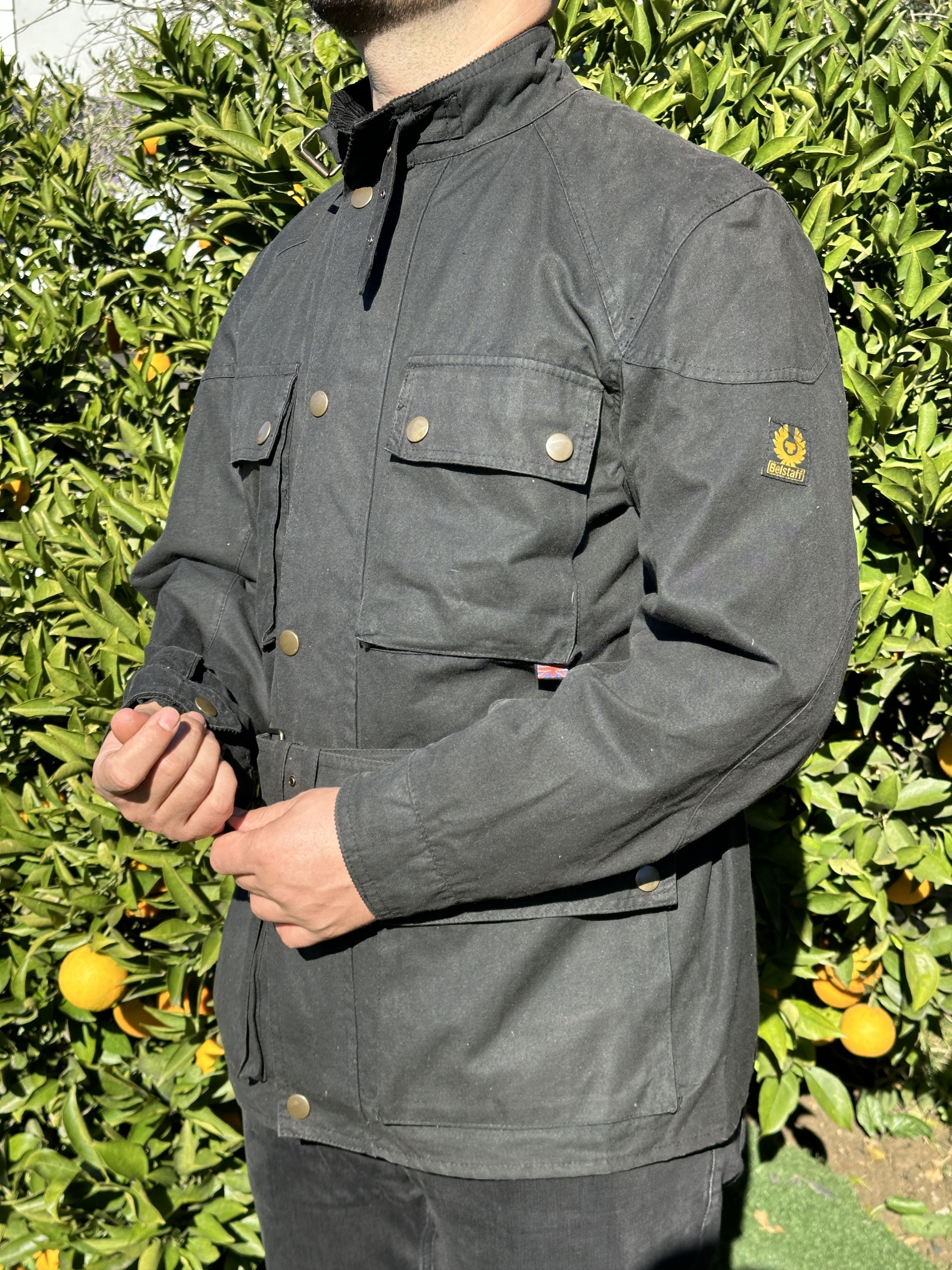 Belstaff Waxed Field Jacket Motorcycle Biker Rider Size M
