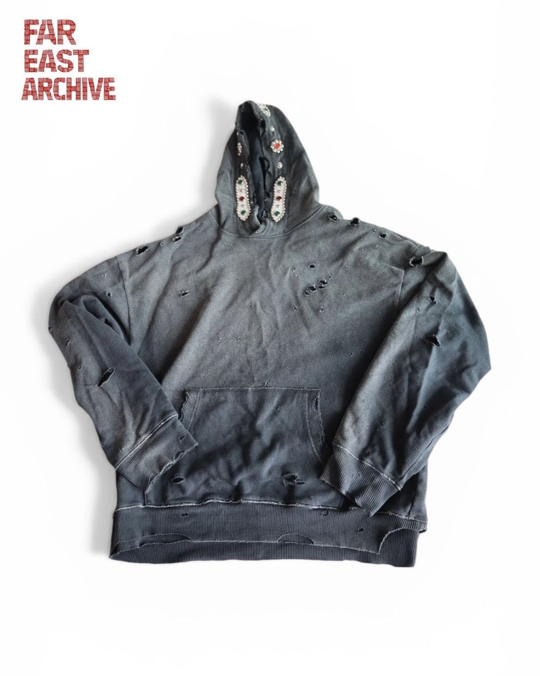 Kapital Kapital Gemstone Distressed Hoodie Size US XL / EU 56 / 4 - 1 Thumbnail