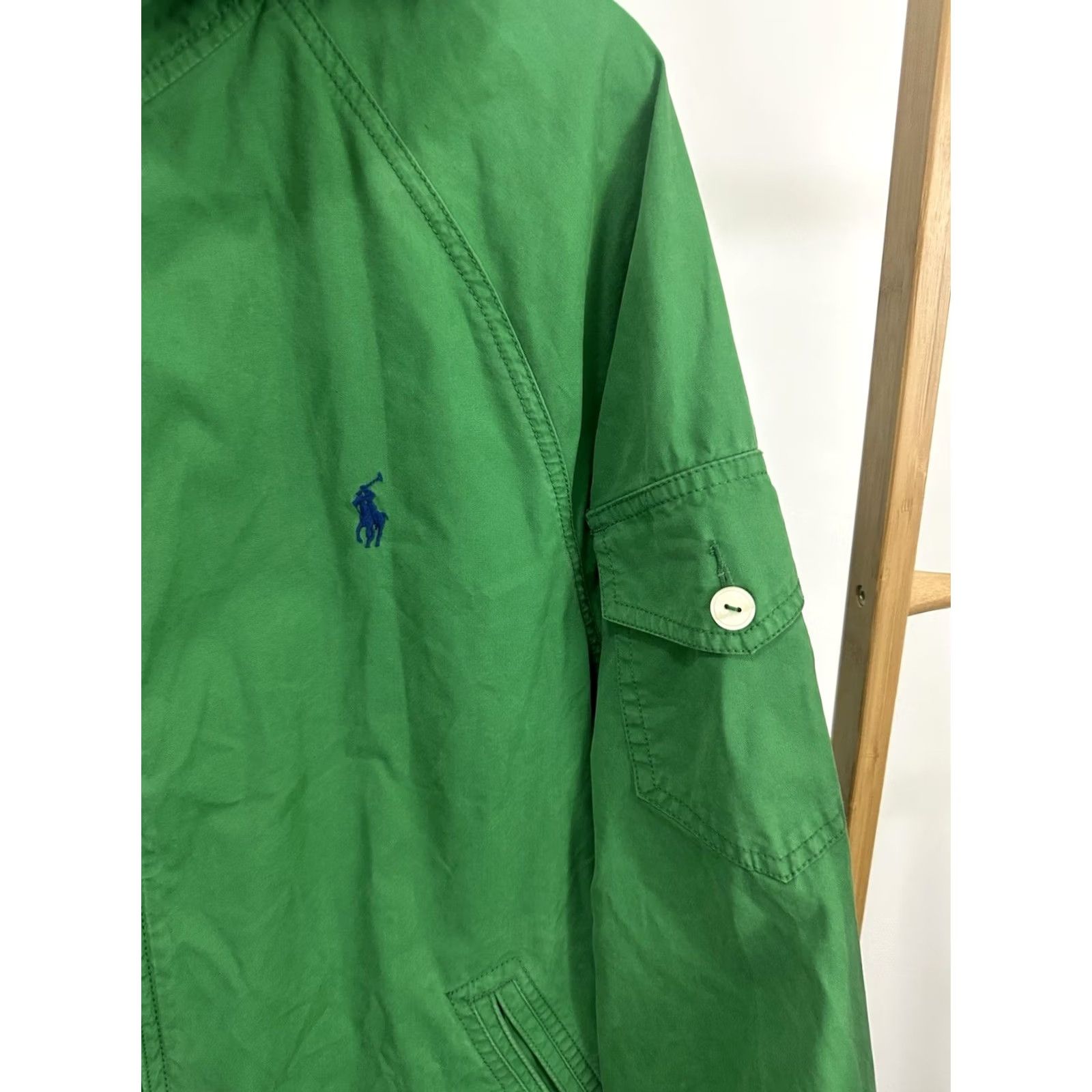 Polo Ralph Lauren VintAGE Polo Ralph Lauren Pony Full Zip Hooded Bold Green Poplin Jacket L Polo Ralph Lauren Jacket Green Hooded Windbreaker Mens Size L Size US L / EU 52-54 / 3 - 5 Thumbnail