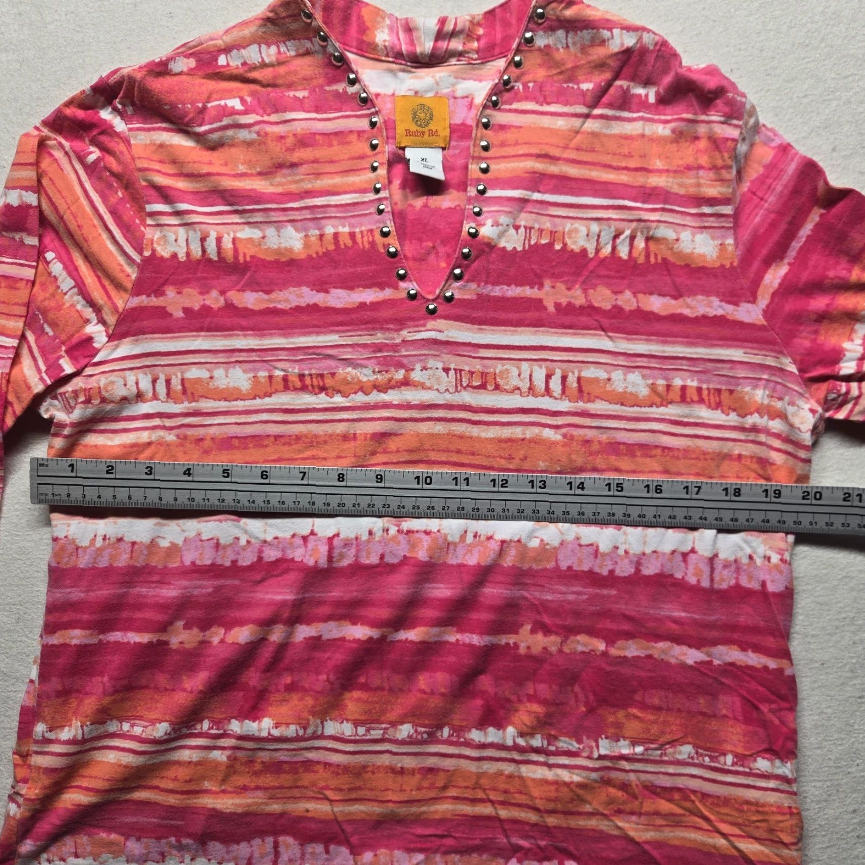 Vintage VINTAGE Ruby Rd Sequin Pink 3/4 Sleeve Top Adult Women's XL Rayon Nylon Shirt Size XL / US 12-14 / IT 48-50 - 4 Thumbnail
