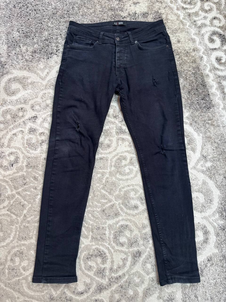 Armani Armani Jeans Black Skinny Distressed - Size 31 Size US 31 - 11 Thumbnail
