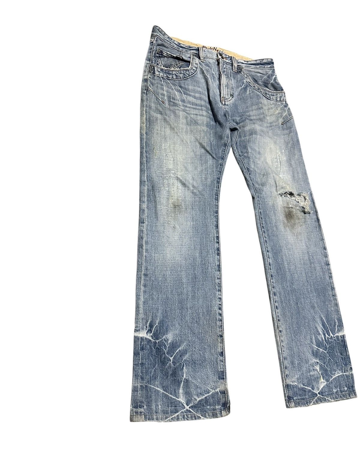Japanese Brand Vintage Japanese Back Number Straight Leg Jeans Size US 35 - 2 Thumbnail
