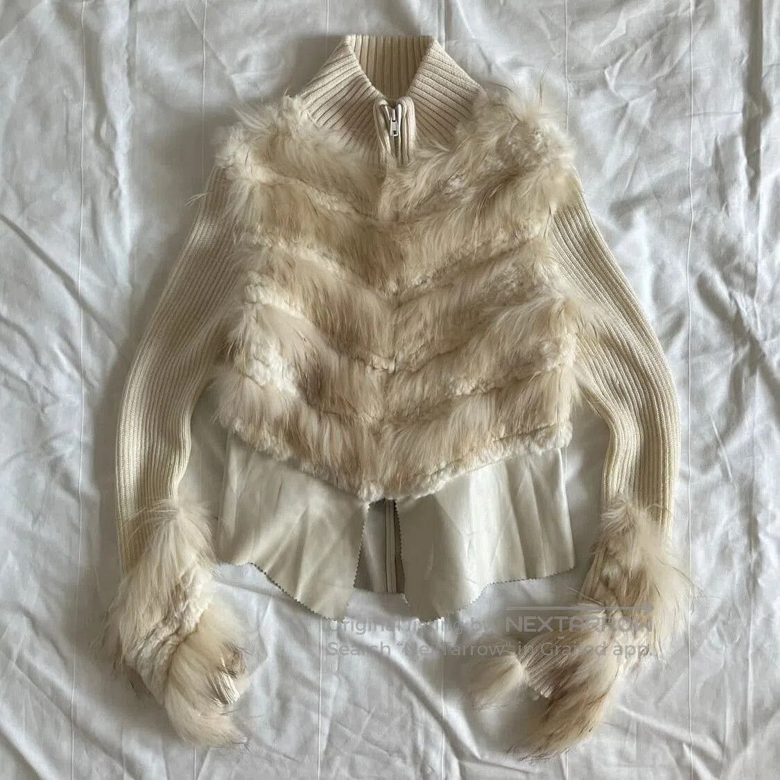 Vintage Vintage Knit Jacket with Fur Trim. Size M / US 6-8 / IT 42-44 - 5 Thumbnail
