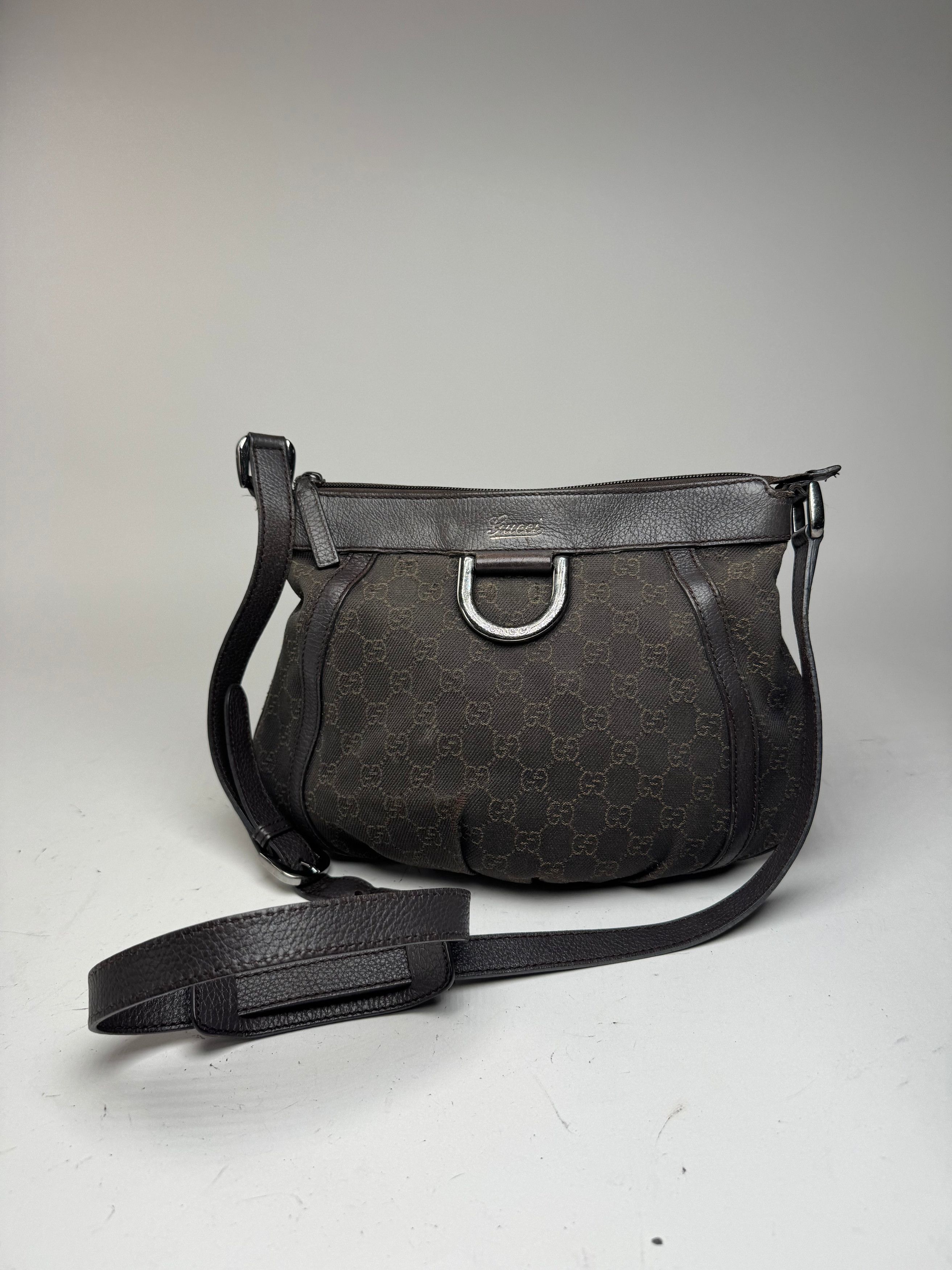 Gucci Vintage D Lock Monogramm Canvas Bag Black Size ONE SIZE - 1 Thumbnail