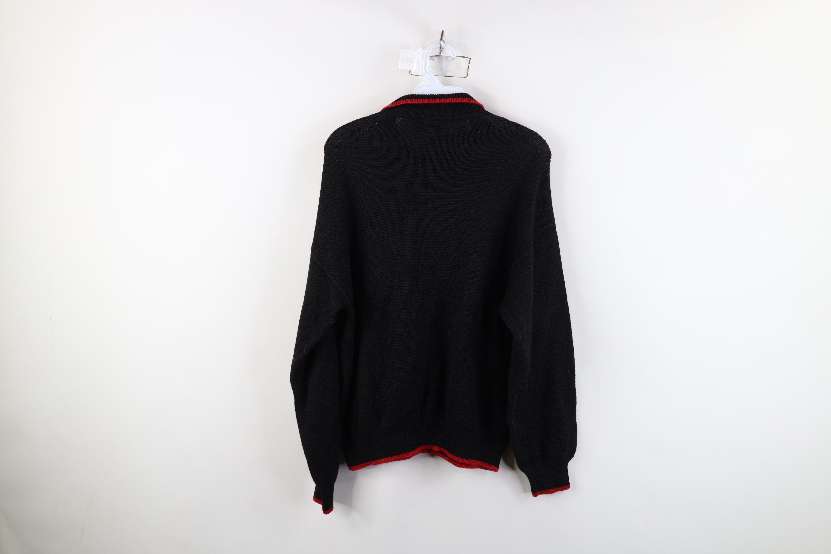 Vintage Vintage 90s Streetwear Ribbed Knit Collared Pullover Sweater Size L / US 10 / IT 46 - 9 Thumbnail