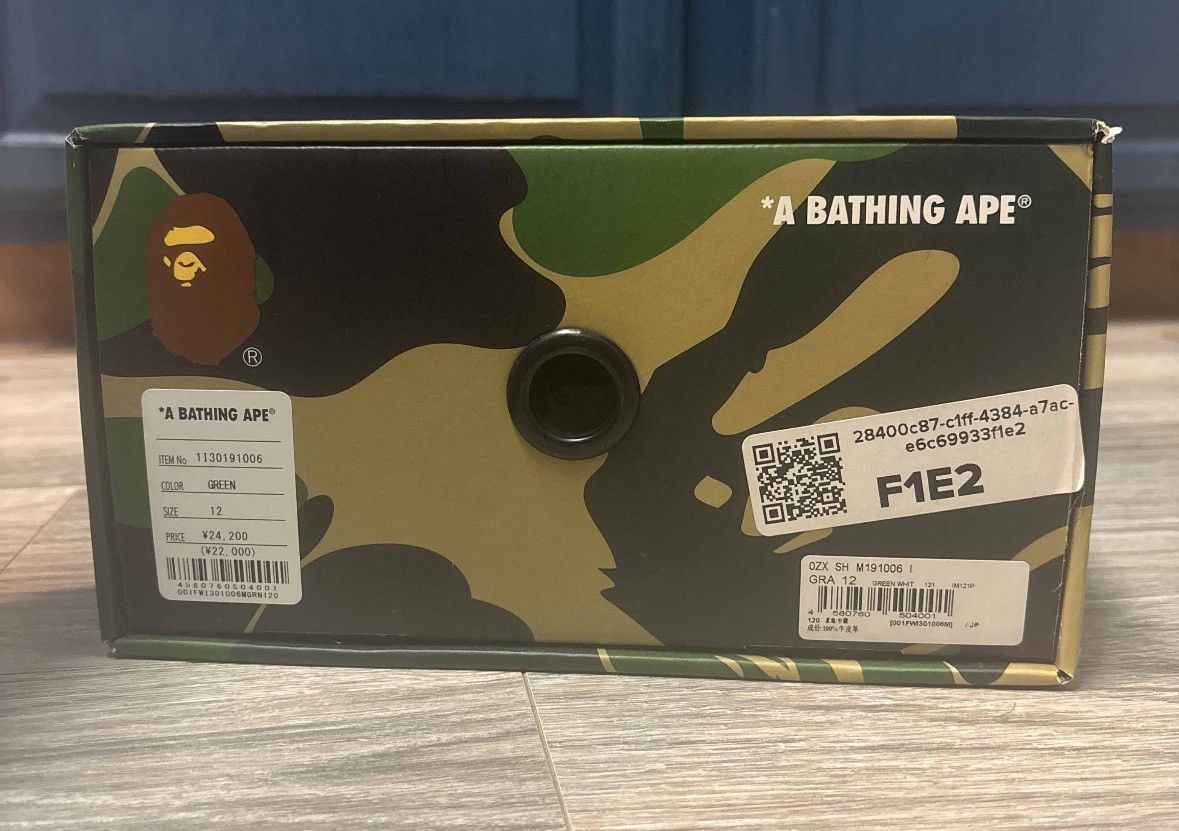 Bape Bape Sk8 Sta #2 ABC Camo - Green Size US 12 / EU 45 - 10 Thumbnail