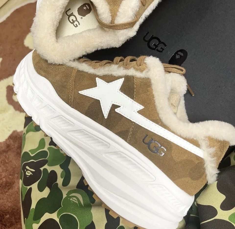 image of 2019 Bape X Ugg Suede Sneaker in Brown, Men's (Size 10)