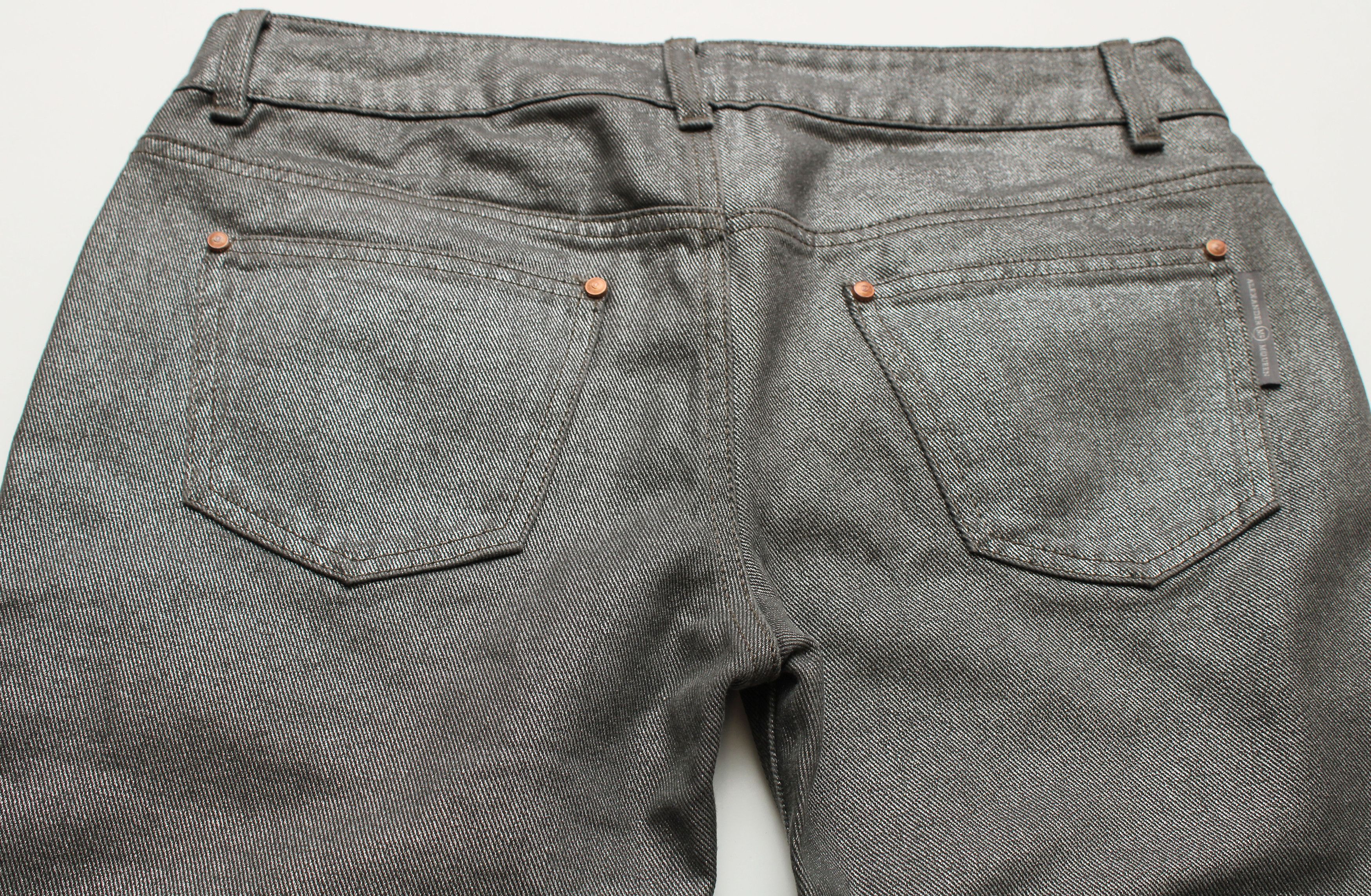 Alexander McQueen MCQ Alexander McQueen Silver Metallic Jeans Size 29" - 6 Thumbnail