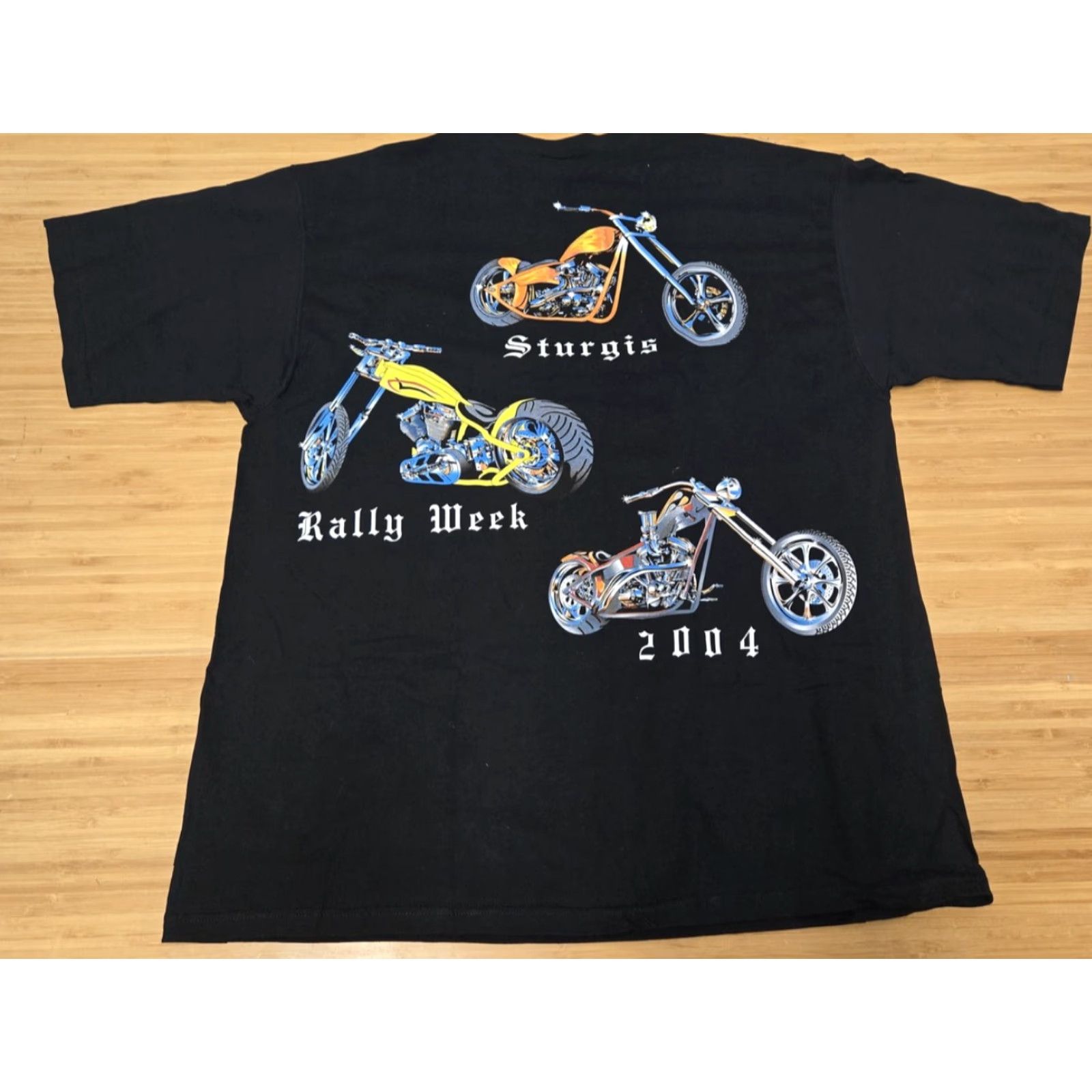 Fruit Of The Loom VINTAGE Sturgis Shirt Mens XL Black Rally Week 2004 Black Hills Biker 2000s Shirt Men XL Black Size US XL / EU 56 / 4 - 4 Thumbnail