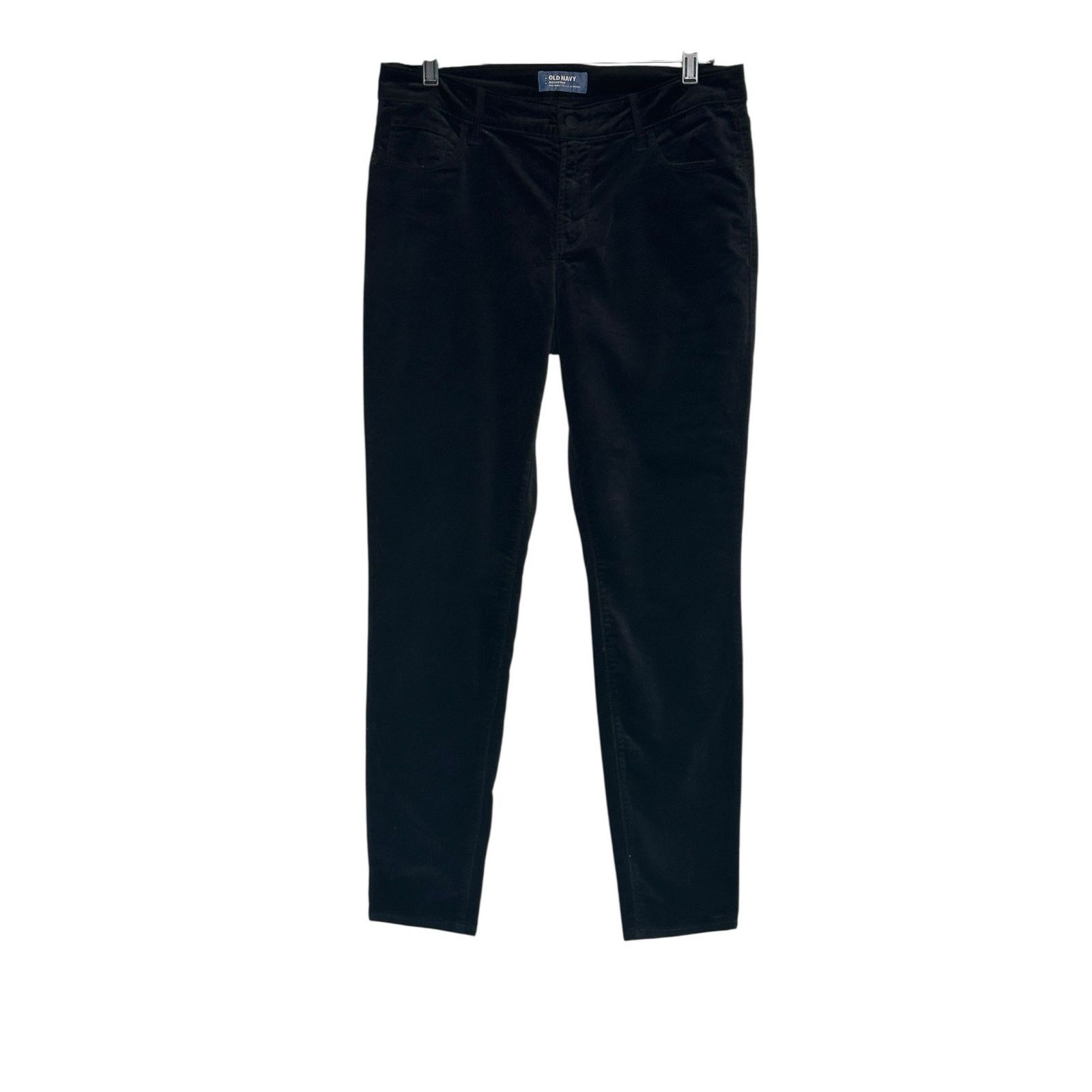 Old Navy Old Navy Rockstar black velvet mid rise jeans size 12 Size 34" / US 12 / IT 48 - 1 Thumbnail