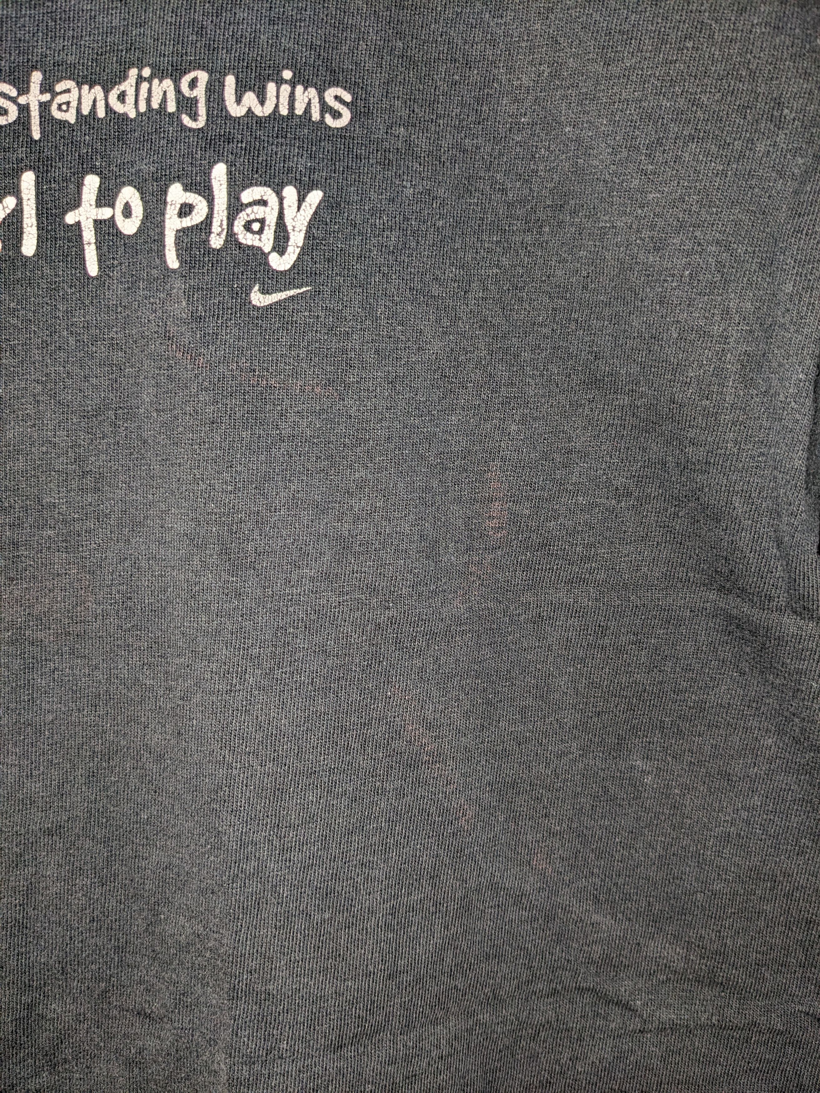Nike × Vintage Vintage 90s Nike Whoever Said Last Man Womans Large T-Shirt Size L / US 10 / IT 46 - 4 Thumbnail