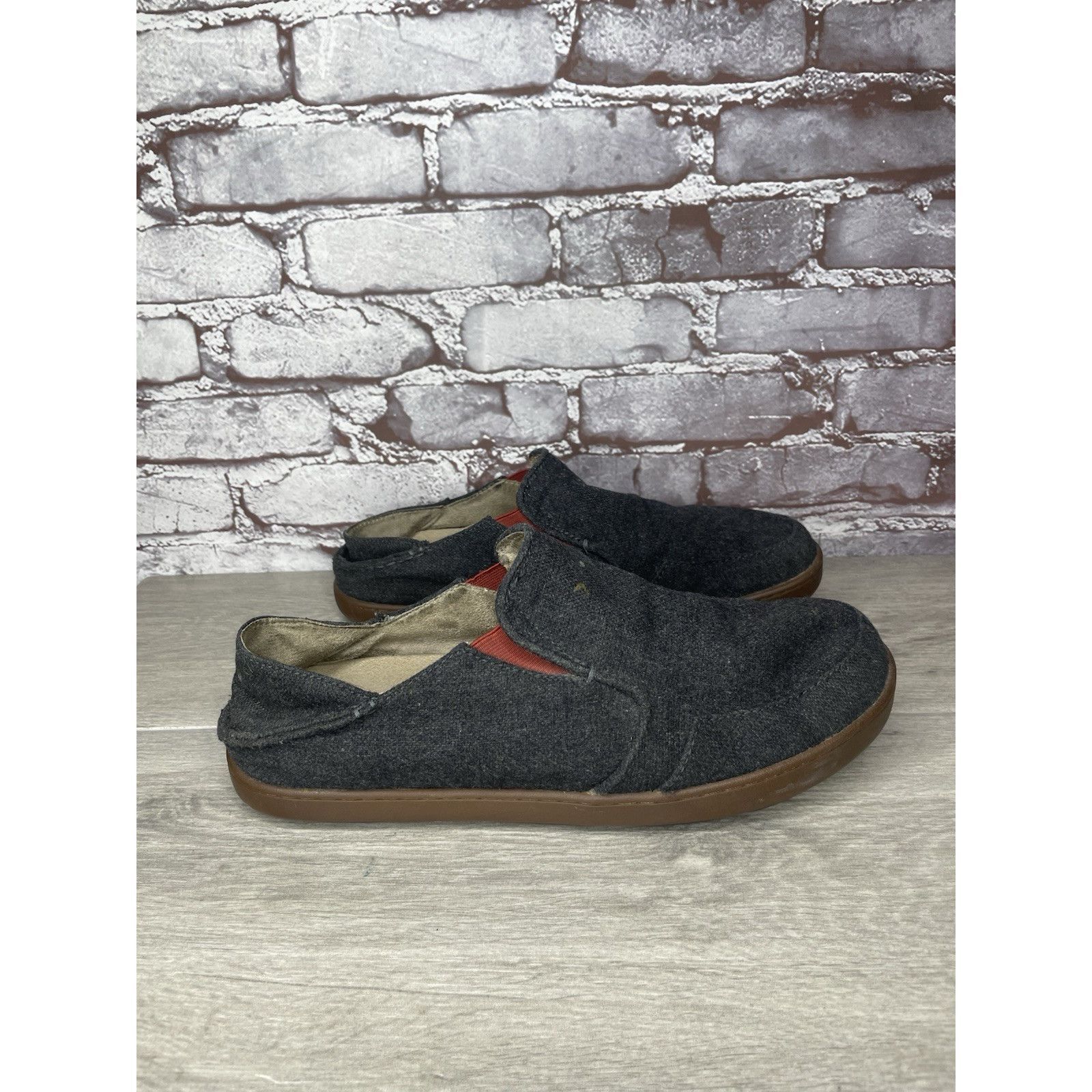 Olukai Olukai Wool Gray Wool Fabric Casual Slip On Casual Sneakers Size US 11 / EU 44 - 3 Thumbnail