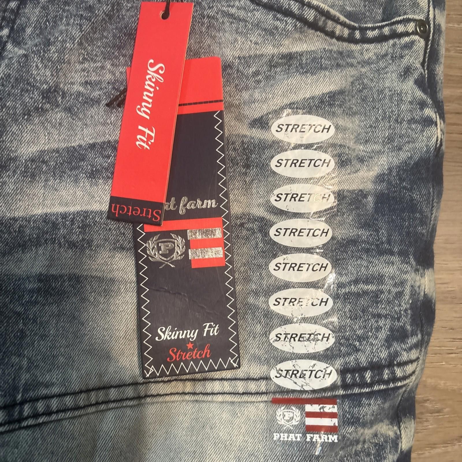 Phat Farm Phat Farm Jeans Slim Skinny Stretch Retro Moto NWT 36X30 Size 36" / US 14 / IT 50 - 2 Thumbnail