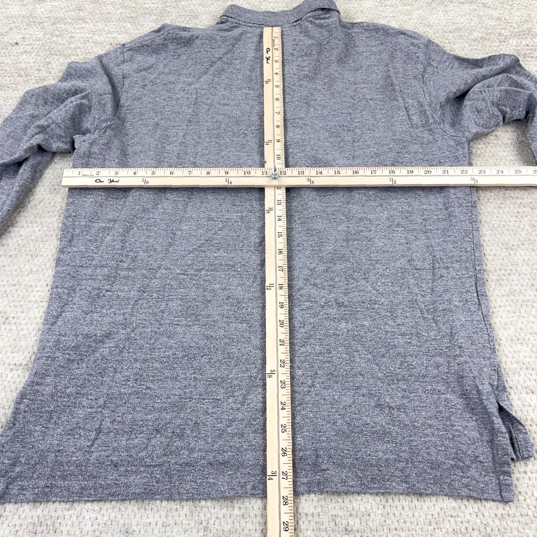 Polo Ralph Lauren VINTAGE Ralph Lauren Polo Shirt Men XL Long Sleeve Rugby Gray Green 2000s Classic Preppy Size US XL / EU 56 / 4 - 7 Thumbnail