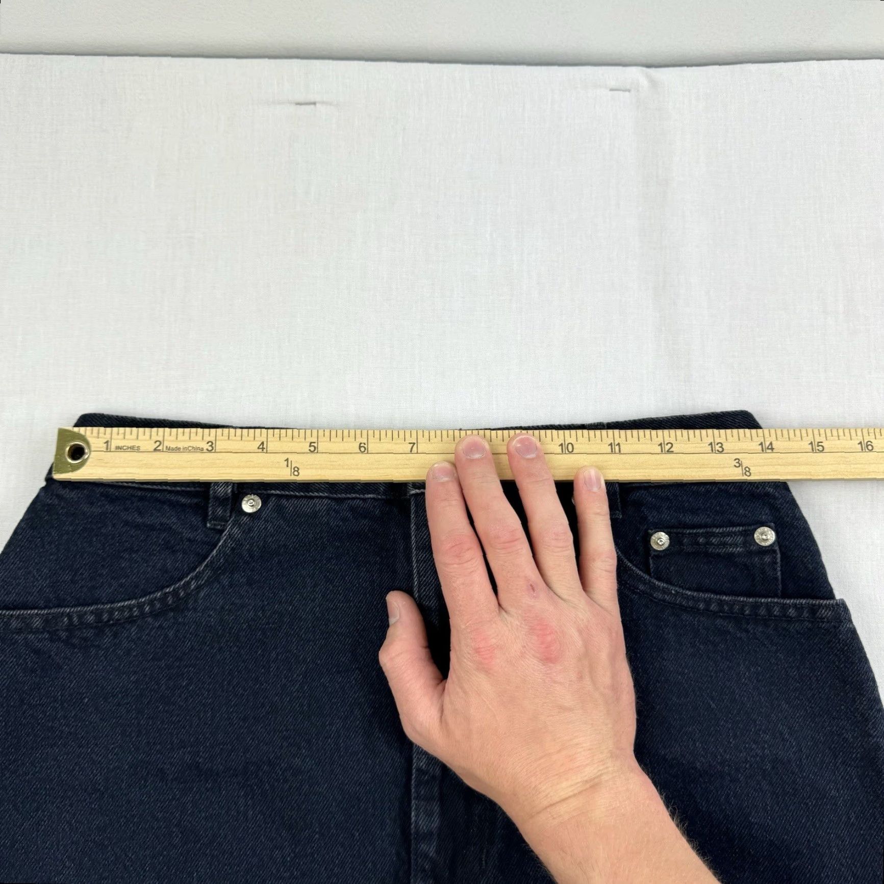 Banana Republic VINTAGE Banana Republic Skirt Womens 12 Black Midi Denim Cotton 90s 90s Punk America Skirt Womens Size 34" / US 12 / IT 48 - 6 Thumbnail