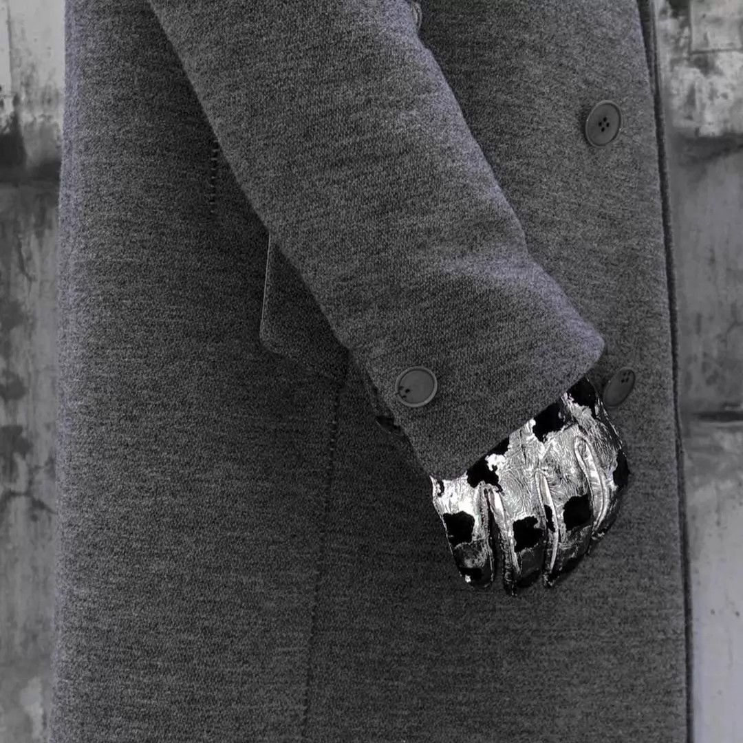 Carol Christian Poell Carol Christian Poell Reflective Coated Asymmetric Gloves Size ONE SIZE - 3 Thumbnail
