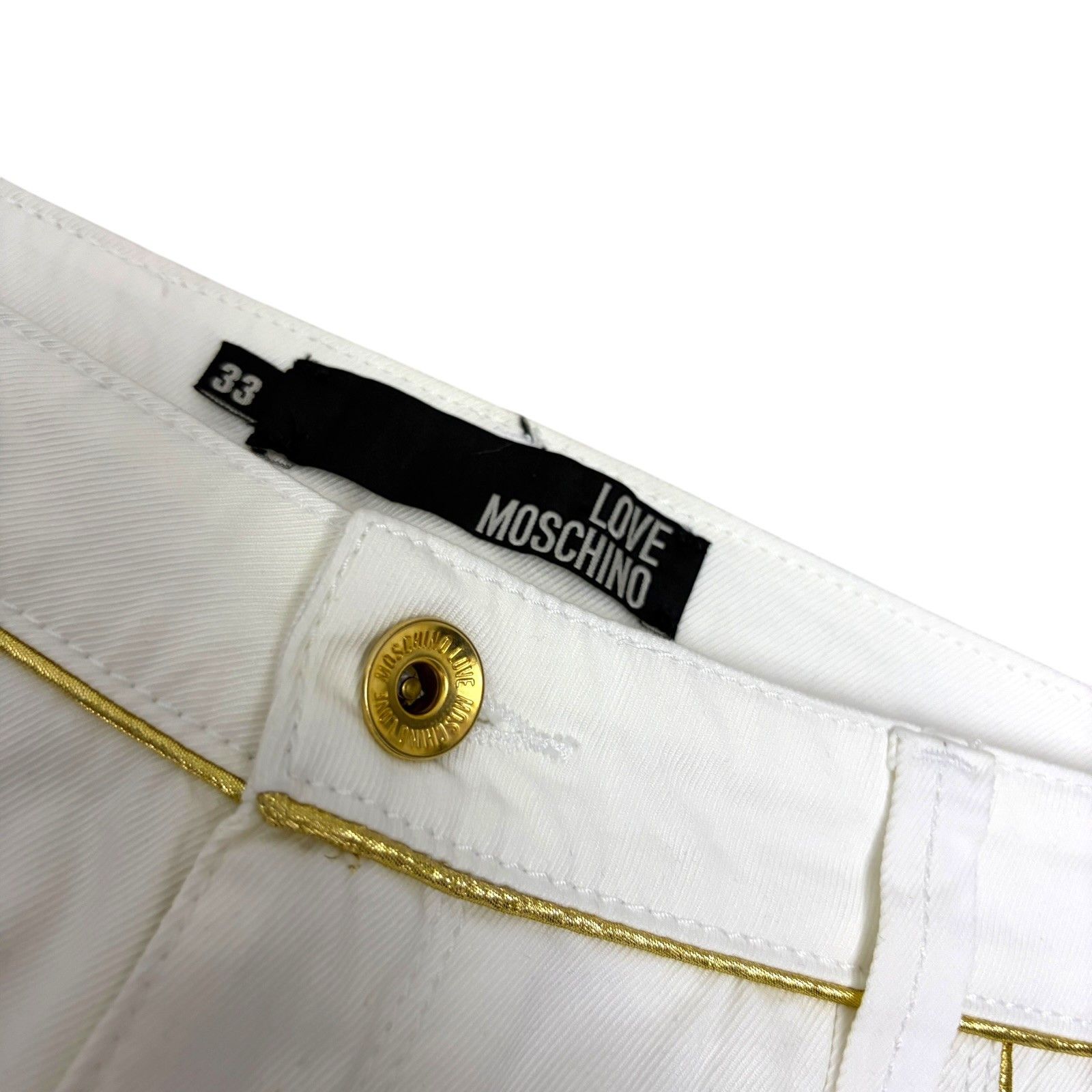 Moschino LOVE MOSCHINO Denim Jeans Luxury Designer Pants Large Size 33" - 4 Thumbnail