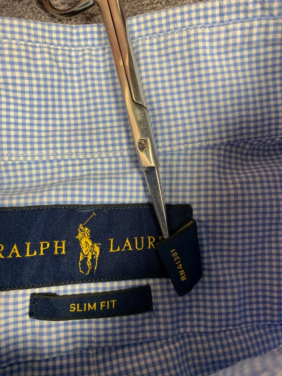 Polo Ralph Lauren Polo Ralph Lauren Men's Shirt Light Blue Gingham Size US L / EU 52-54 / 3 - 11 Thumbnail