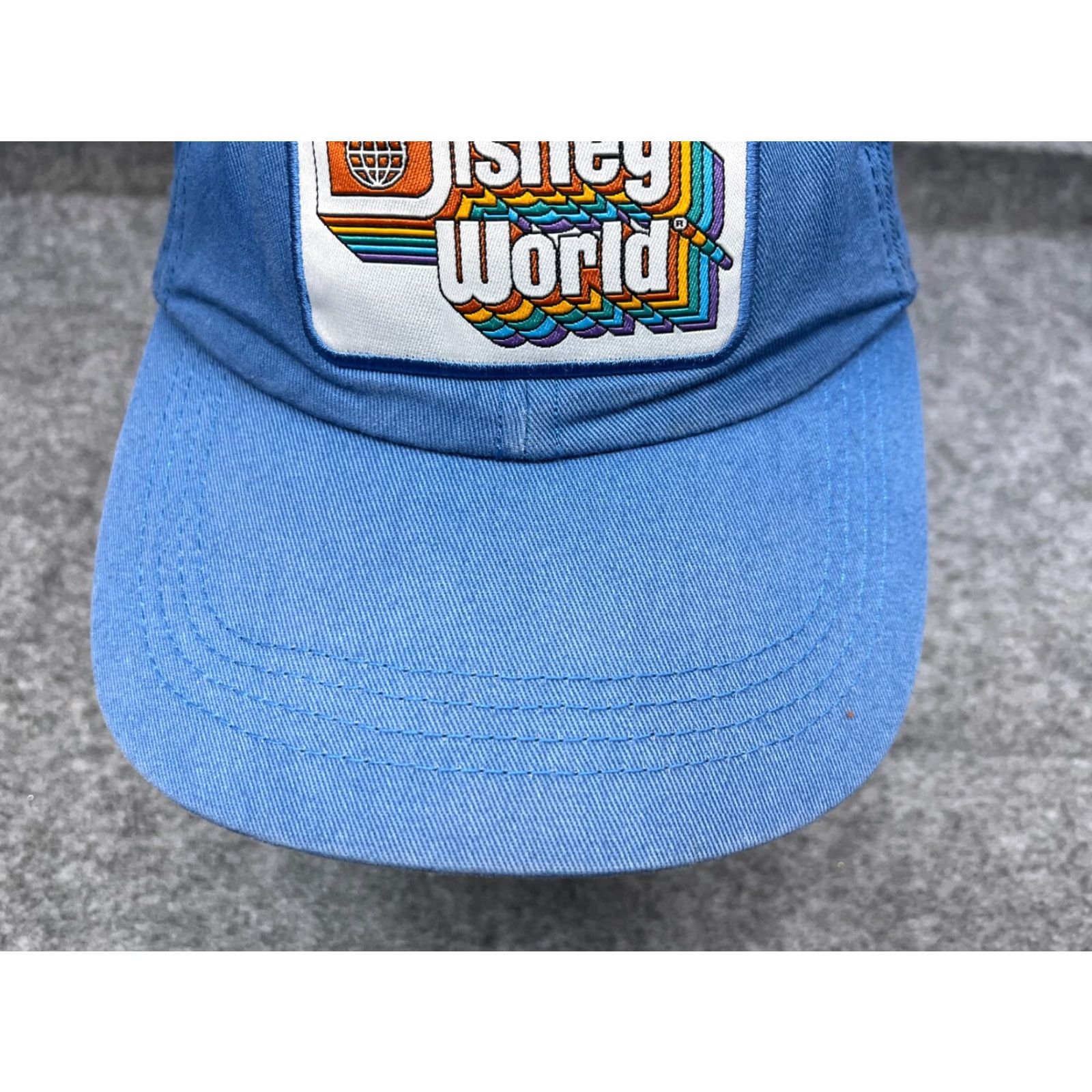Disney Walt Disney World Hat Cap Strap Back Adult One Size Blue Cotton Retro Look Disney Hat/Cap Unisex Adults Baseball Cap 80s 90s Vintage Men Women Size ONE SIZE - 3 Thumbnail