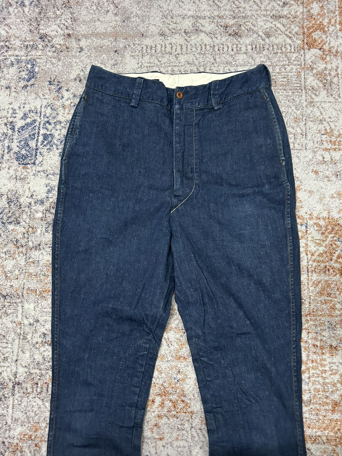 45rpm 45Rpm Japan Denim Bottom button Pants Size US 27 - 4 Thumbnail