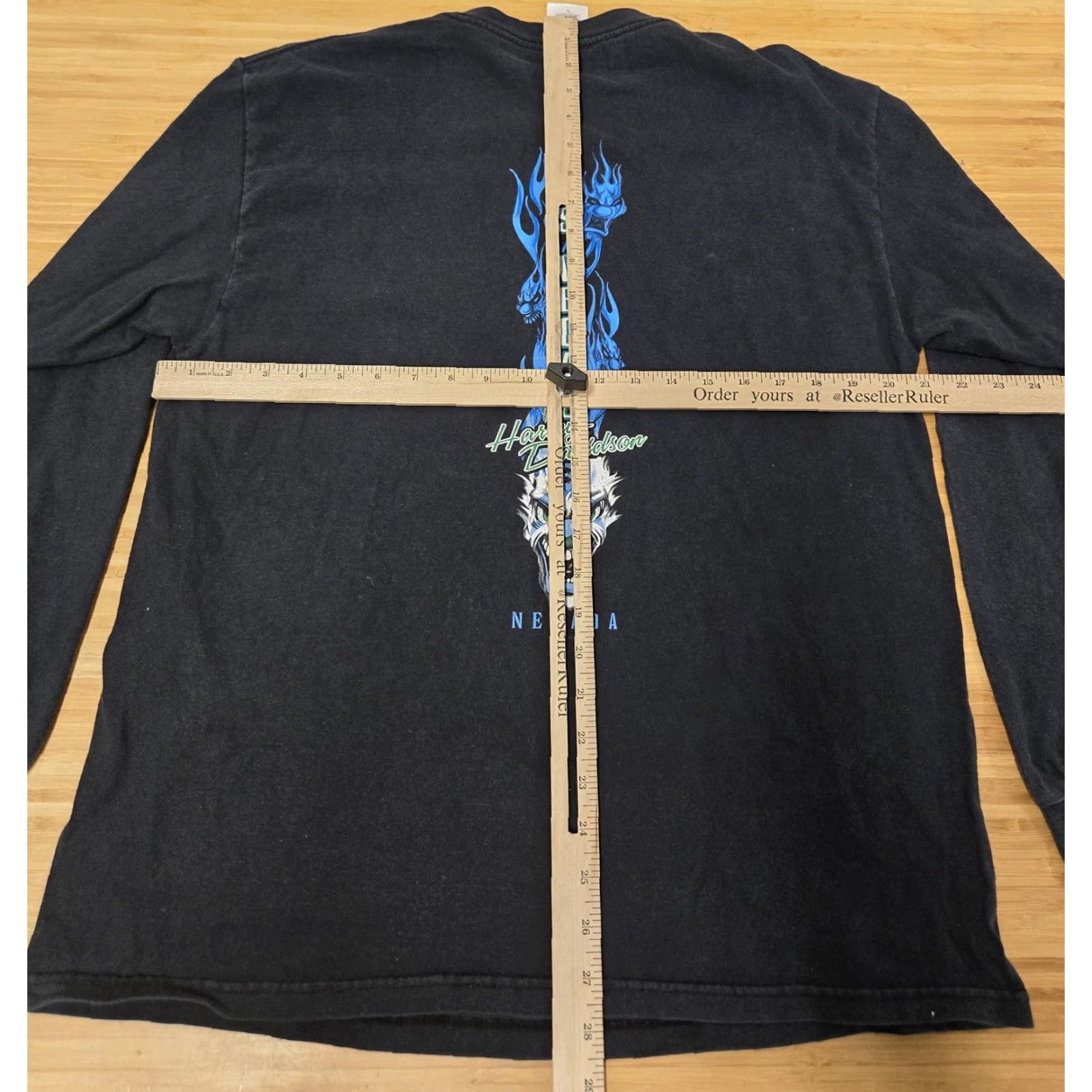 Harley Davidson Harley-Davidson Shirt Mens Large Black Las Vegas Clown Graphic Long Sleeve 2007 USA Size US L / EU 52-54 / 3 - 7 Thumbnail