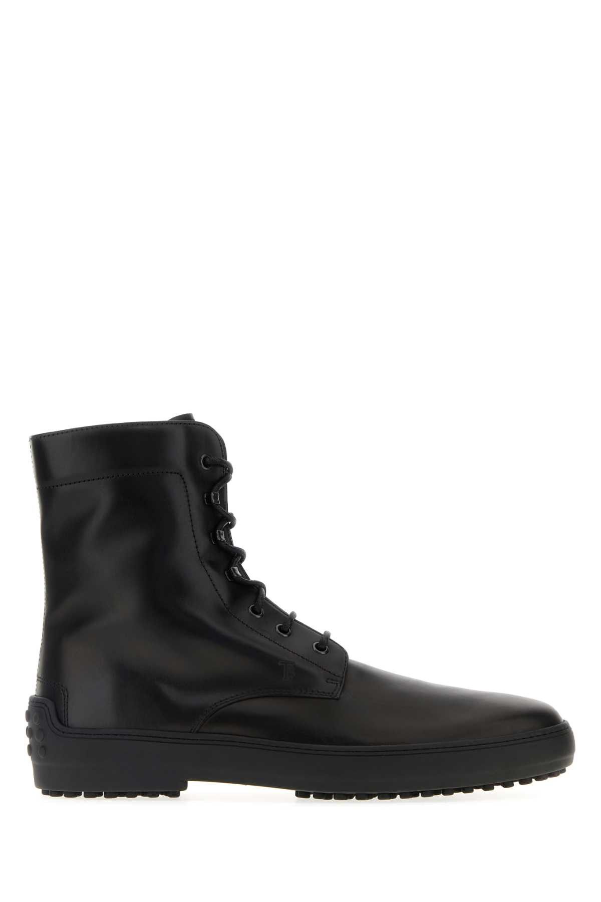 Tod's Black Leather Ankle Boots Size US 8 / EU 41 - 1 Thumbnail