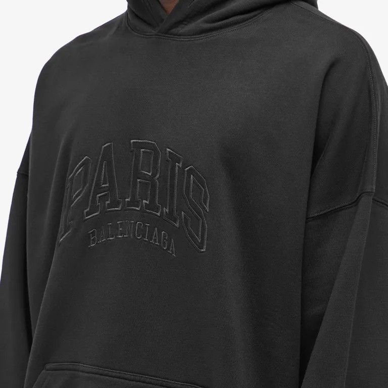 Balenciaga o1mt1gz0924 Cities Paris Hoodie Oversized in Black Size US L / EU 52-54 / 3 - 7 Thumbnail