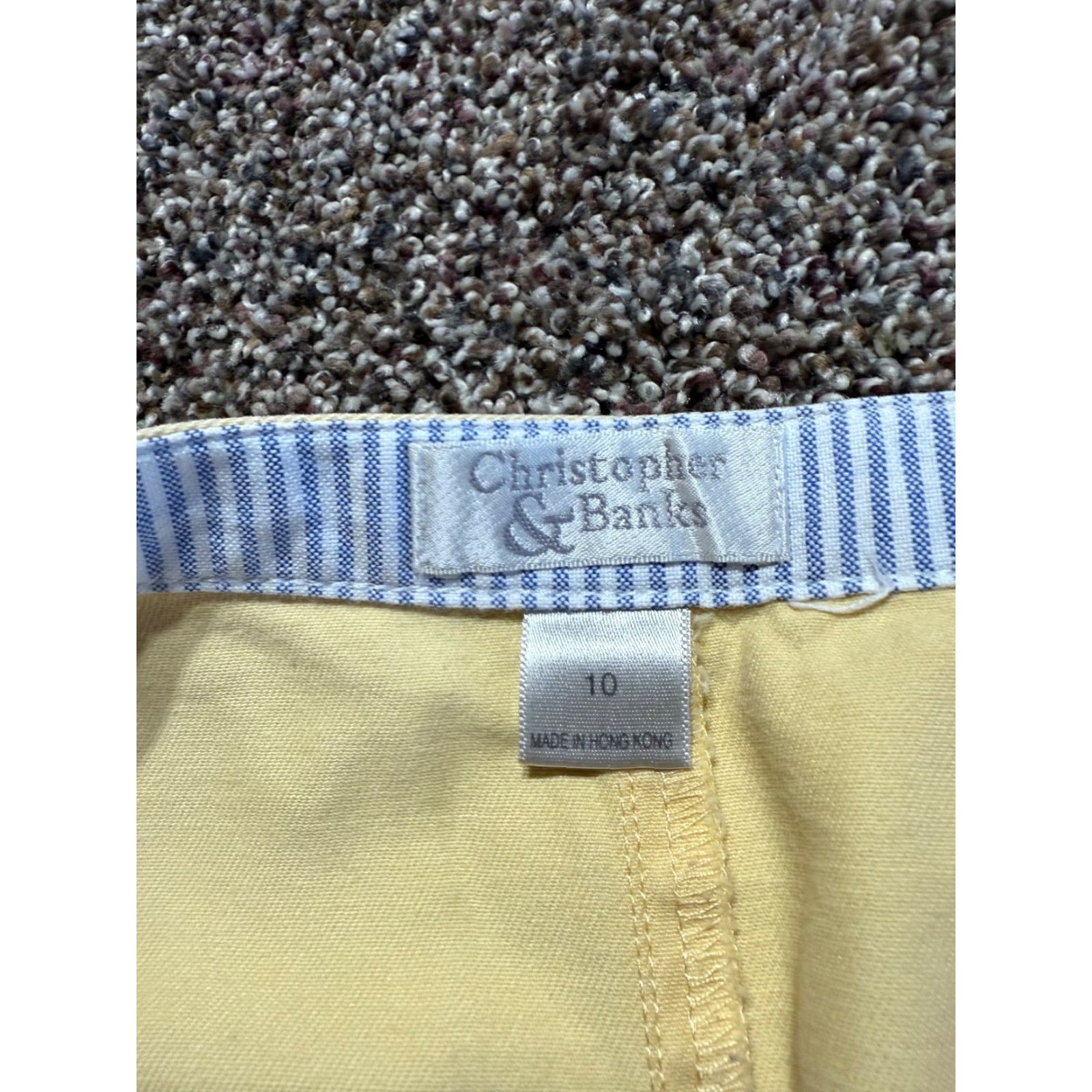 Vintage VINTAGE Christopher & Banks Womens Skirt Midi Pencil Yellow Size 10 Side Button Size 32" / US 10 / IT 46 - 6 Thumbnail