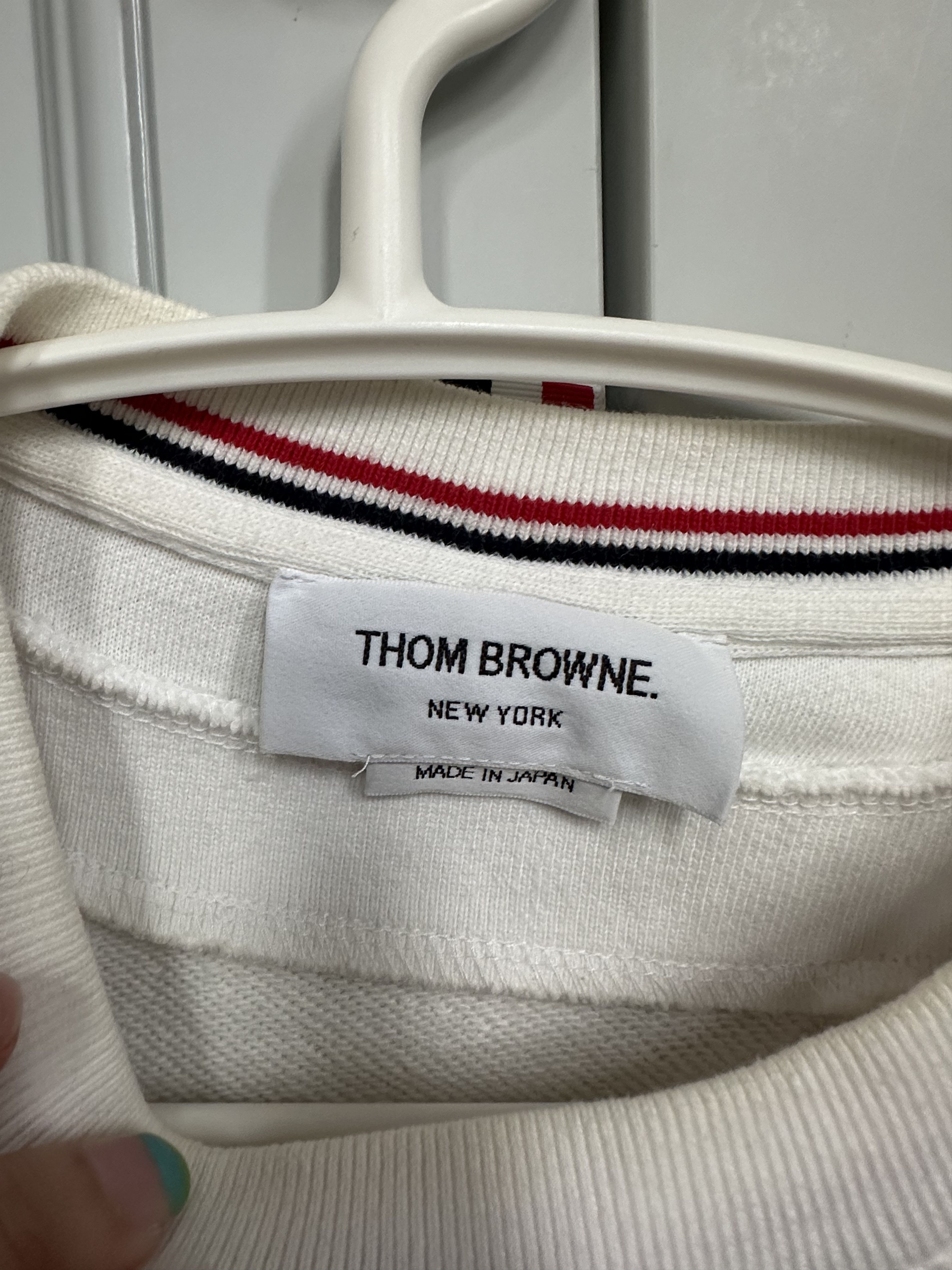 Thom Browne Thom Browne white four-bar sweatshirt Size M / US 6-8 / IT 42-44 - 3 Thumbnail