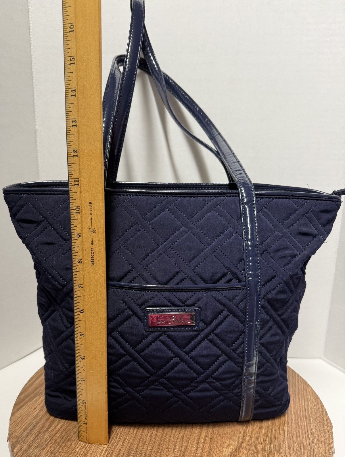 Vera Bradley Vera Bradley Navy Glenna Quilted Strap Tote Bag Purse Travel Size ONE SIZE - 3 Thumbnail