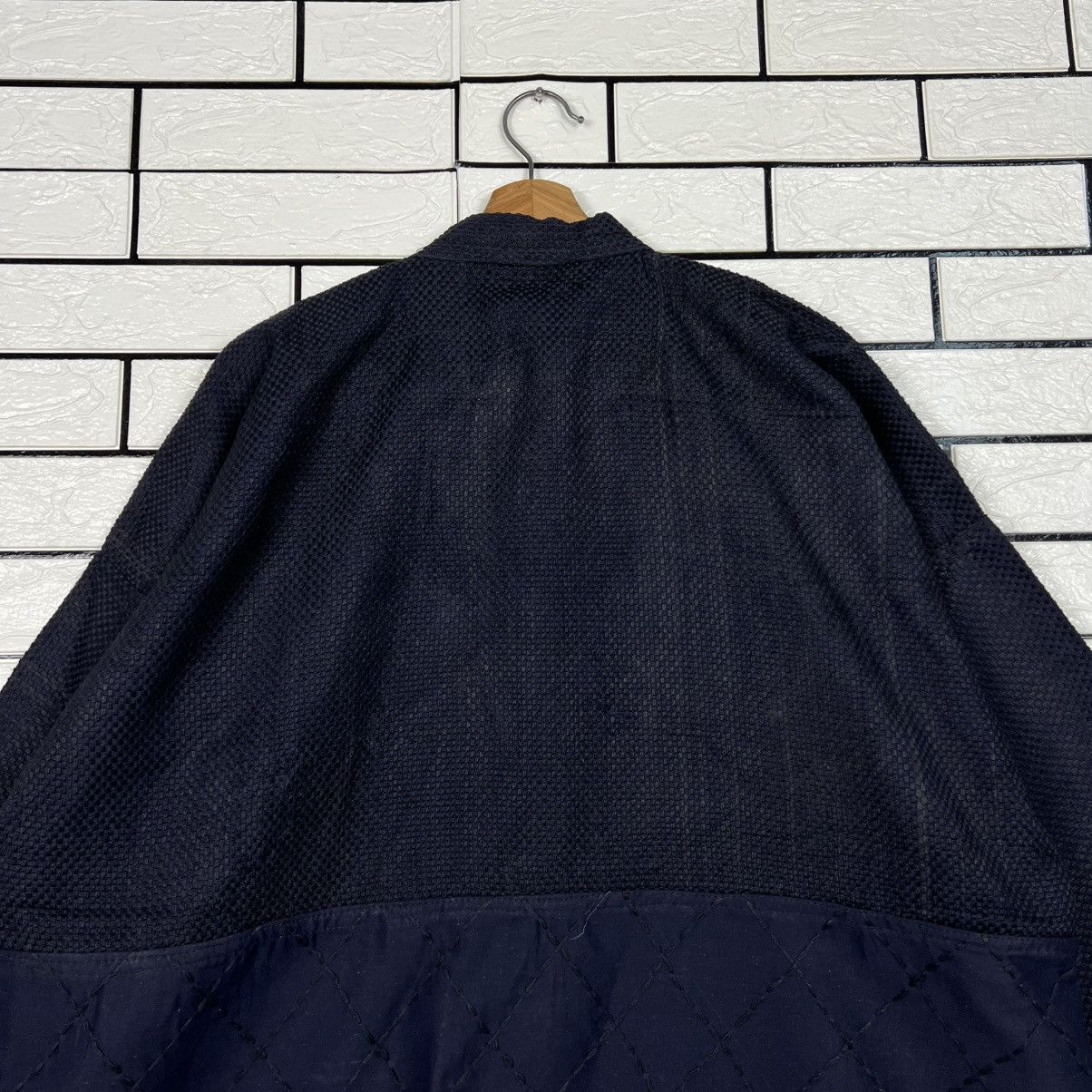 Japanese Brand Vintage Thick Weave KIMONO DarkBlue Hanten Jacket #4054-C184 Size US XL / EU 56 / 4 - 15 Thumbnail