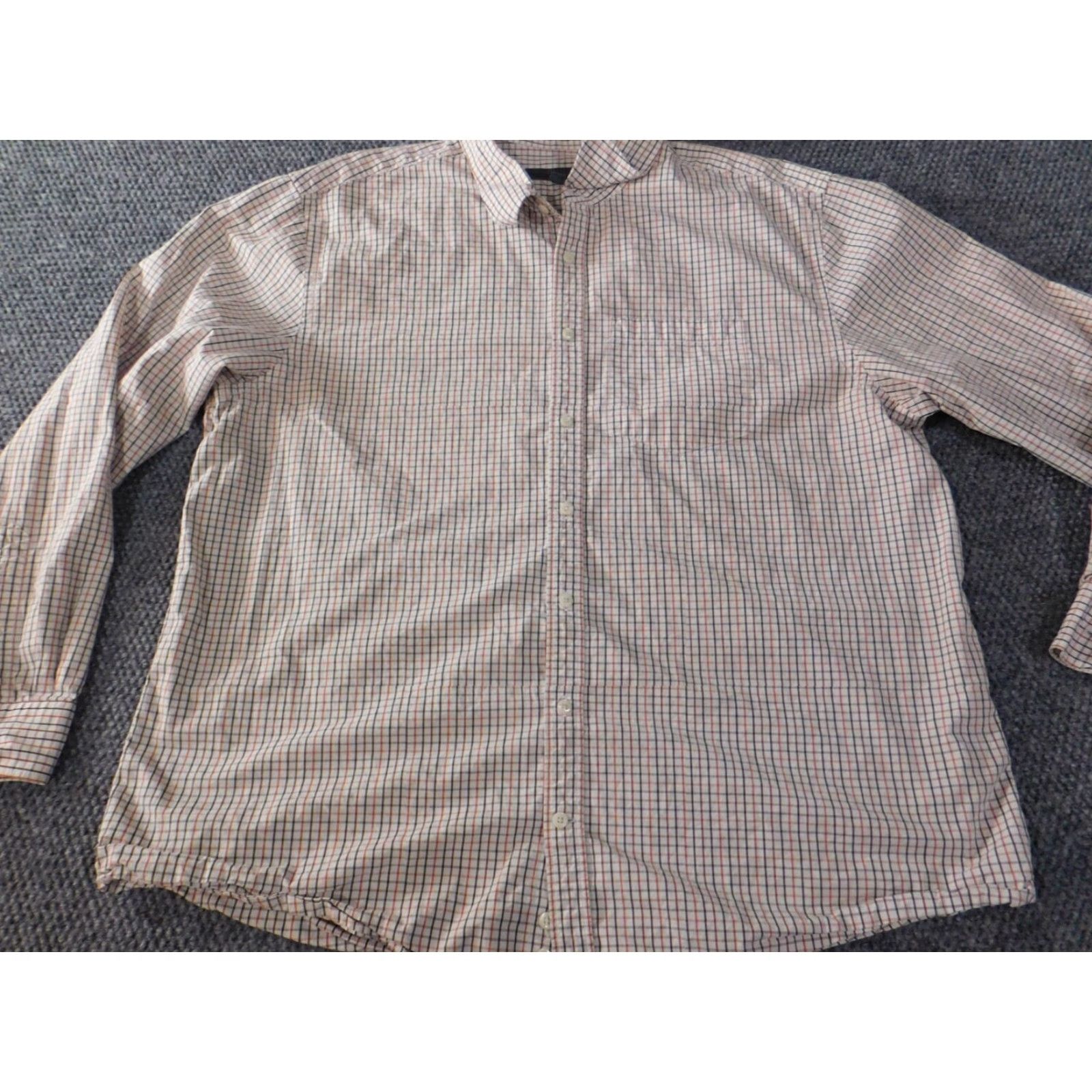 Old Navy Old Navy Mens Shirt 2XL Beige Plaid Button-Up Casual Long Sleeve Cotton Knit Collar-Down Classic Size US XXL / EU 58 / 5 - 2 Thumbnail