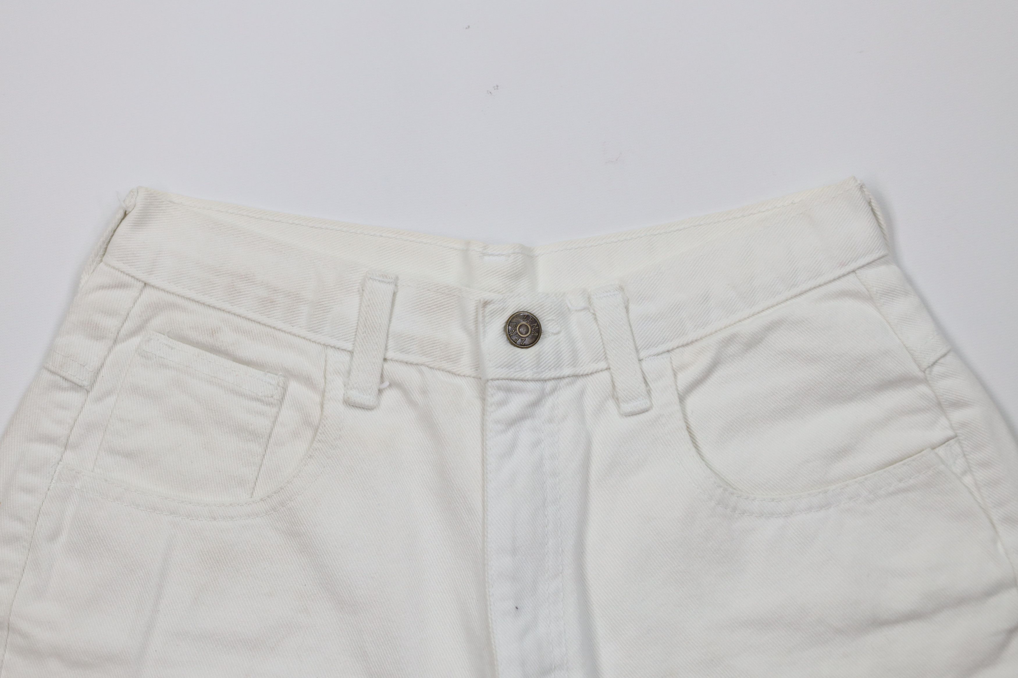 Vintage Vintage 90s Streetwear Relaxed Fit Denim Shorts White USA Size 27" / US 4 / IT 40 - 2 Thumbnail