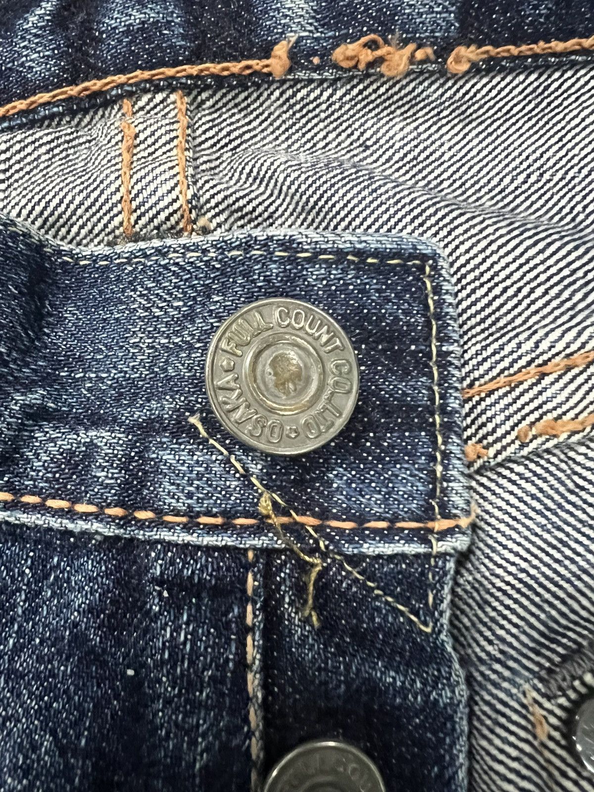 Full Count & Co. Vintage Full Count & Co Selvedge Full Print Denim Size US 30 / EU 46 - 7 Thumbnail