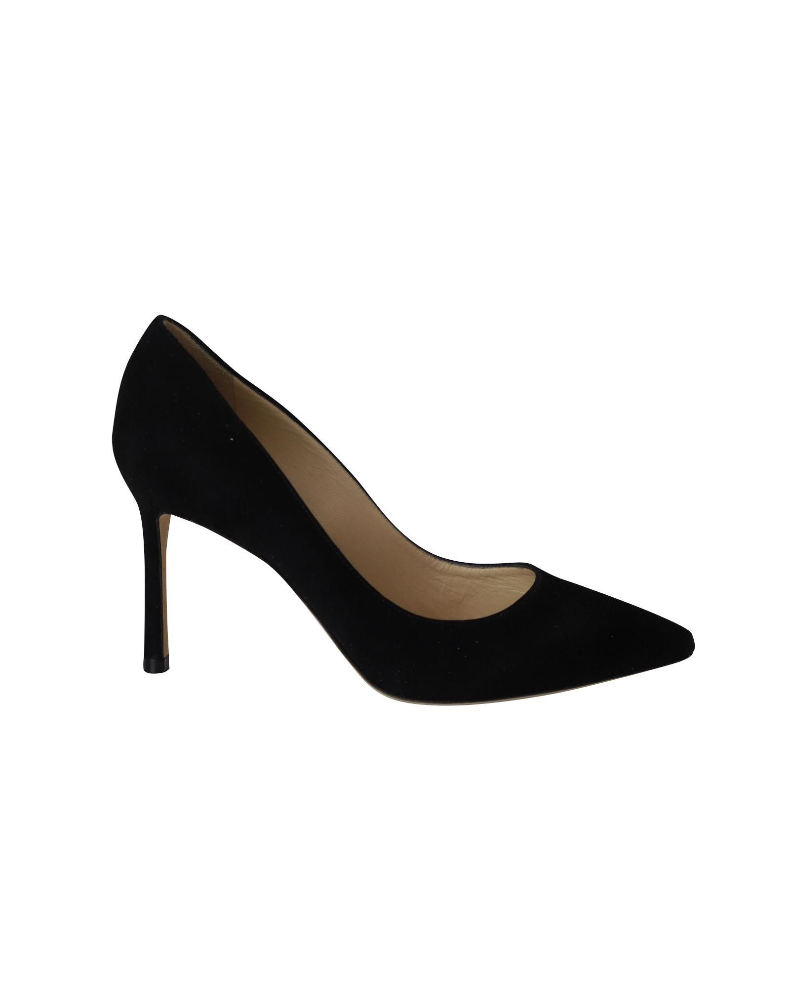image of Jimmy Choo Streamlined Black Suede Pumps Shoes, Women's (Size 4)