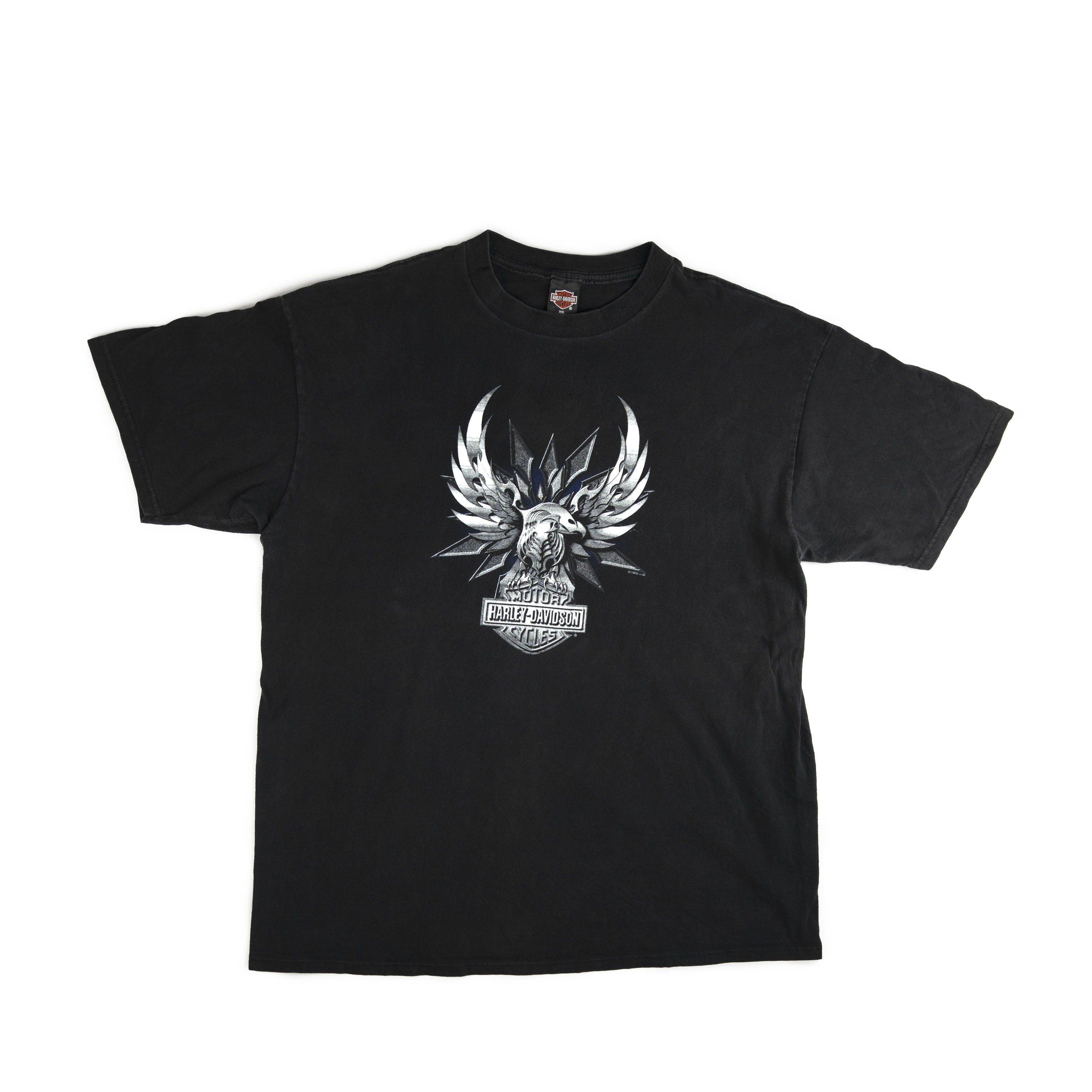Harley Davidson Vintage 1999 Harley Davidson Eagle Tee Shirt Size US XXL / EU 58 / 5 - 1 Thumbnail