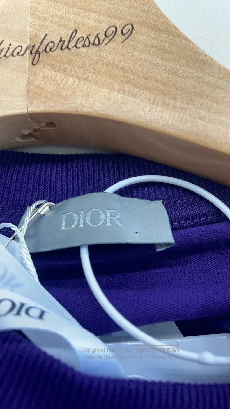 Dior Dior Purple Floral Embroidery Logo Tee. Size US L / EU 52-54 / 3 - 3 Thumbnail
